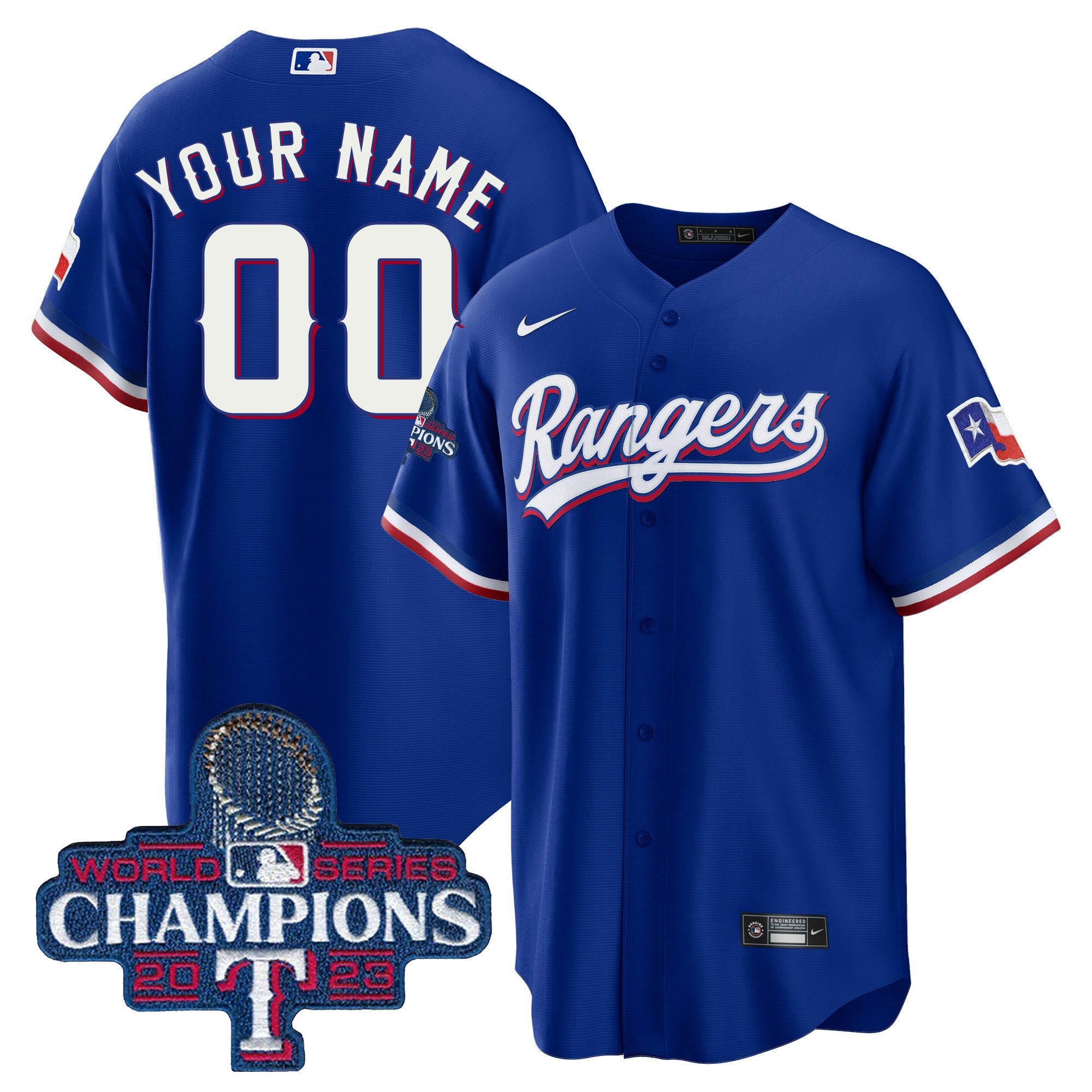 Texas 2023 World Series Champions Cool Base Custom Jersey V3