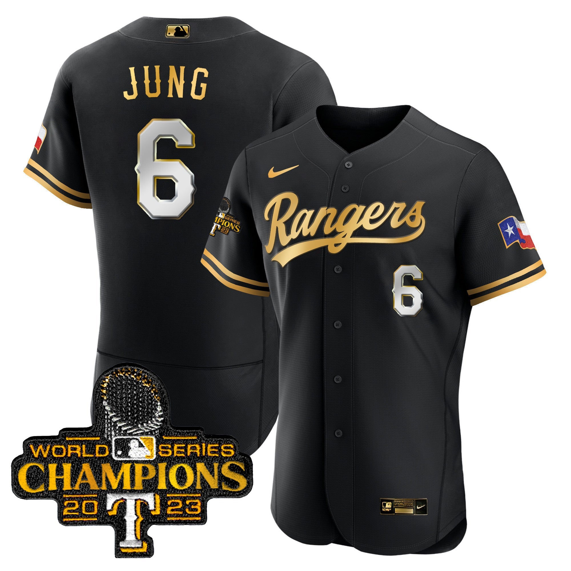 Men’s Texas 2023 World Series Champions Flex Base Jersey V3