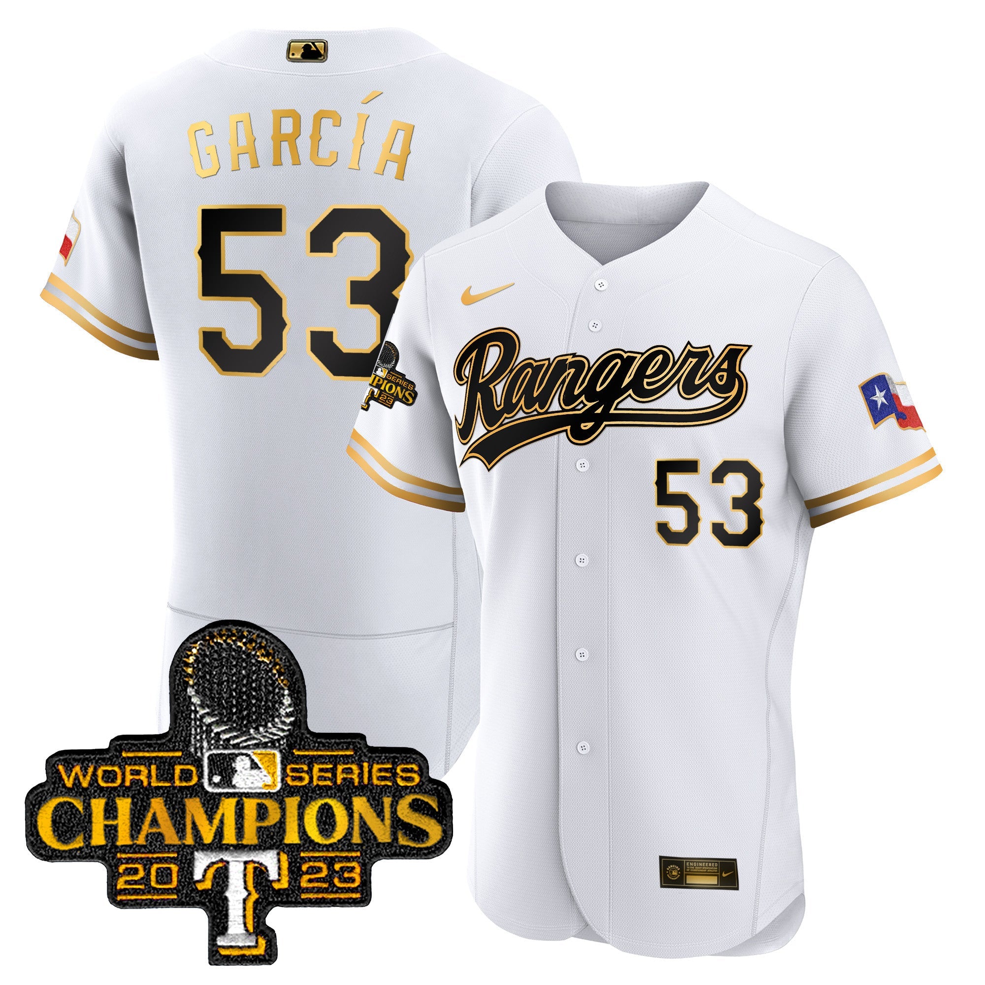 Men’s Texas 2023 World Series Champions Flex Base Jersey V3