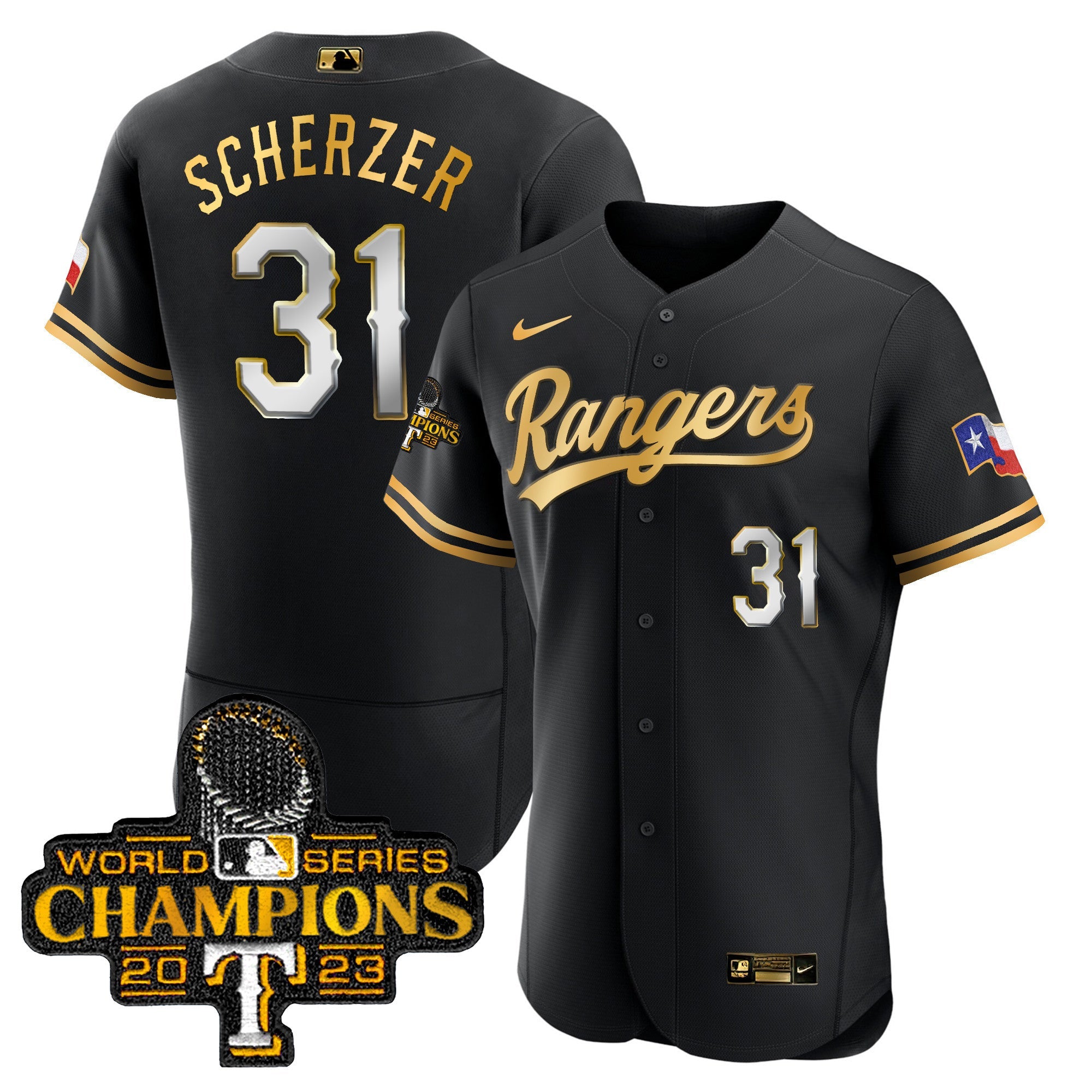Men’s Texas 2023 World Series Champions Flex Base Jersey V3