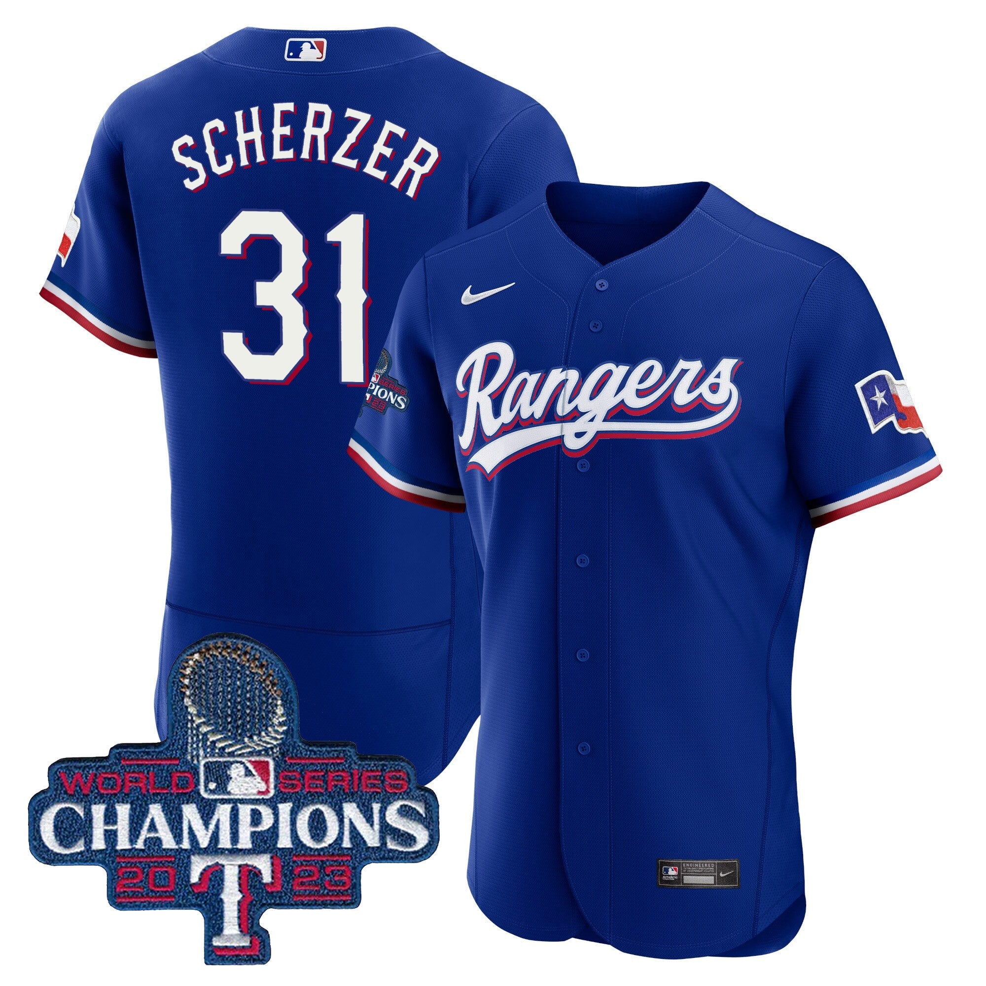 Men’s Texas 2023 World Series Champions Flex Base Jersey V3