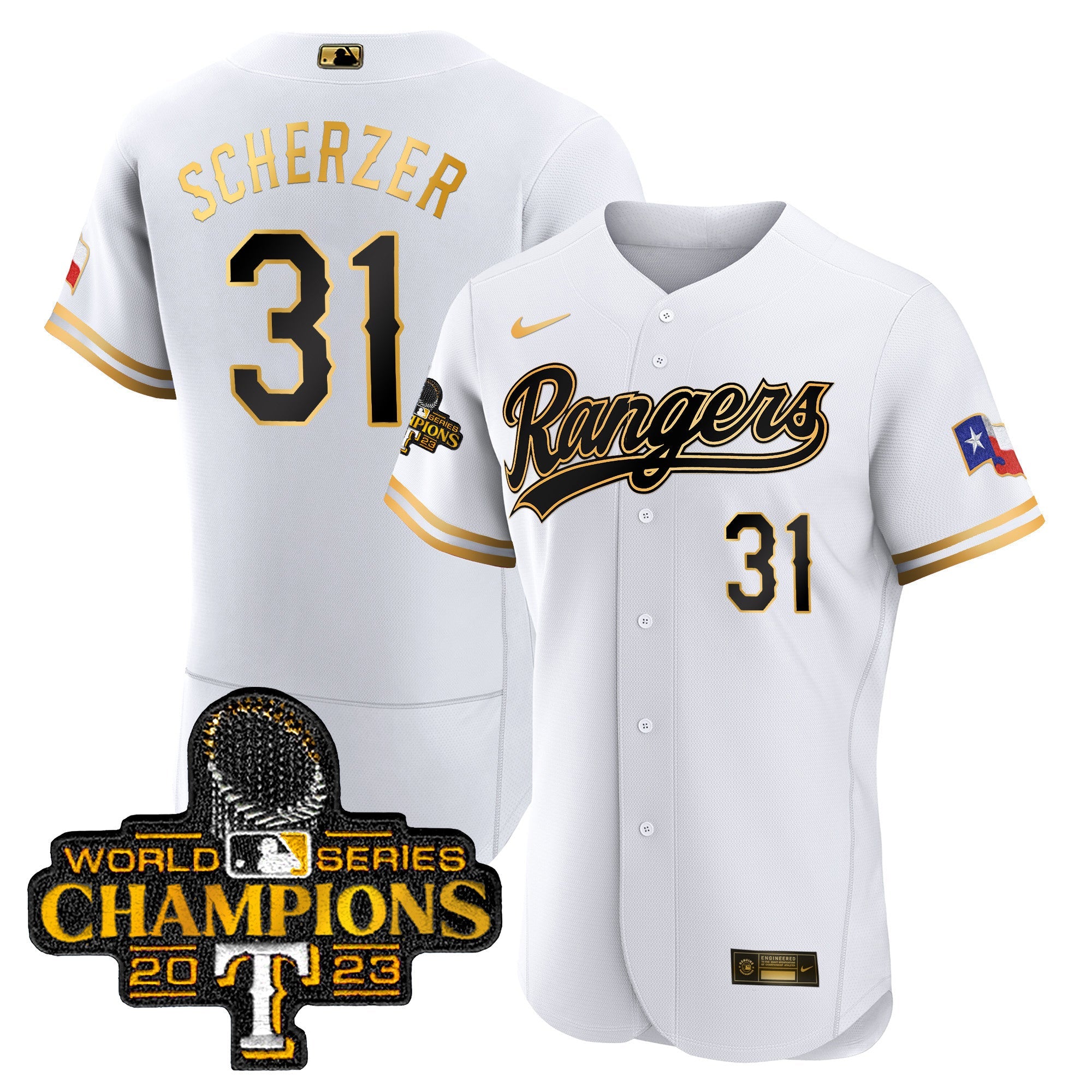 Men’s Texas 2023 World Series Champions Flex Base Jersey V3