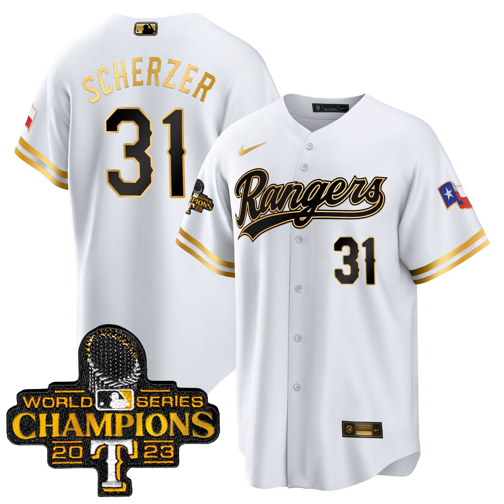 Men’s Texas 2023 World Series Champions Cool Base Jersey V3