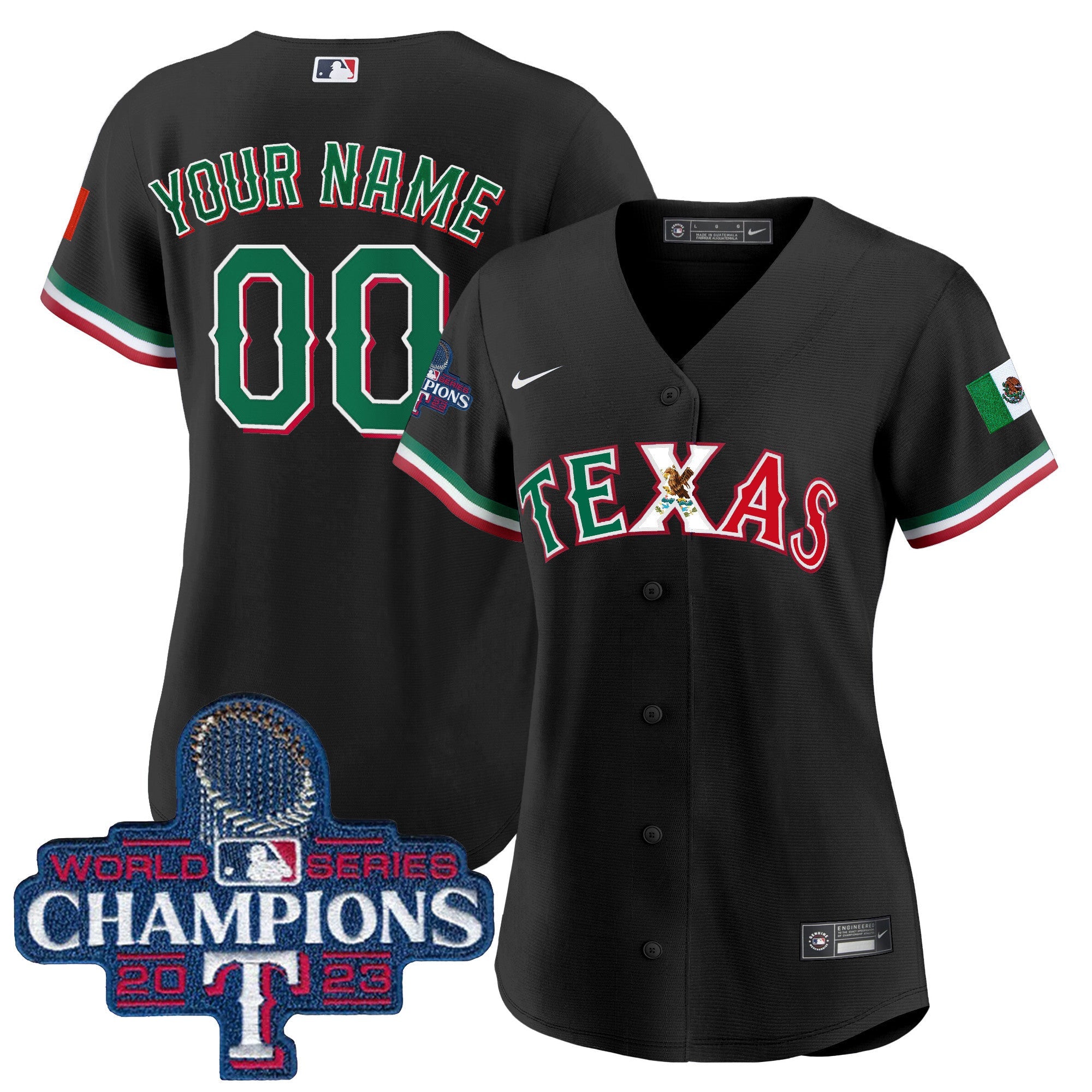 Texas Mexico 2023 World Series Champions Baseball Custom Jersey