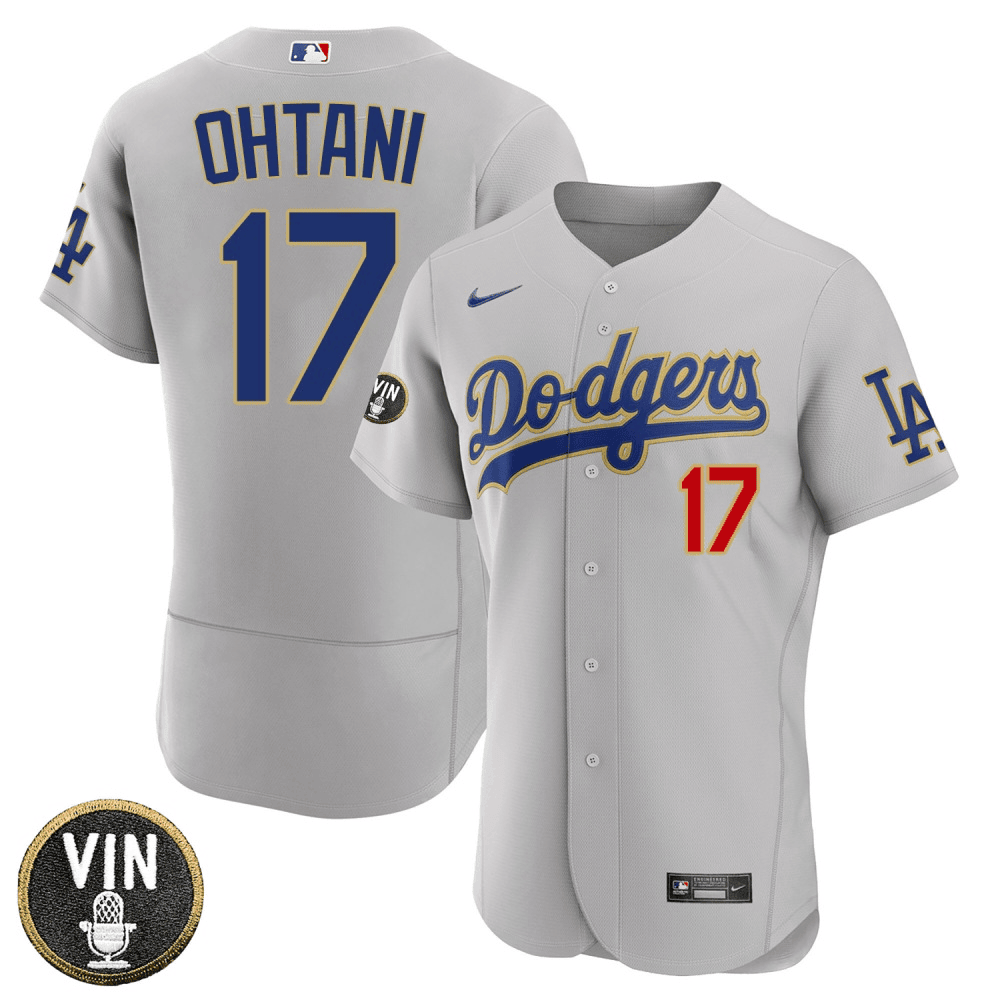 Men’s Shohei Ohtani Los Angeles Vin Scully Patch Jersey