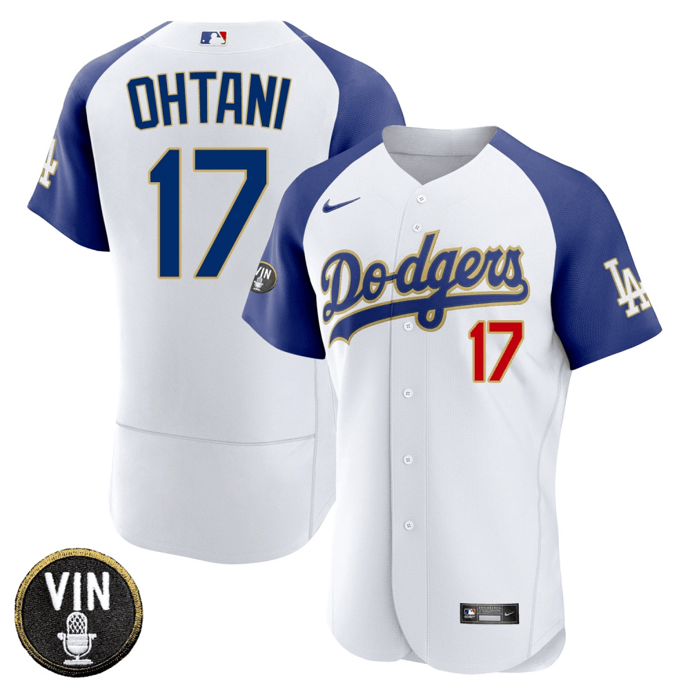 Men’s Shohei Ohtani Los Angeles Vin Scully Patch Jersey