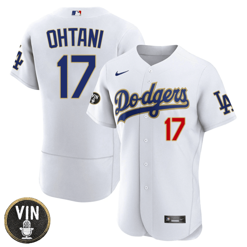Men’s Shohei Ohtani Los Angeles Vin Scully Patch Jersey