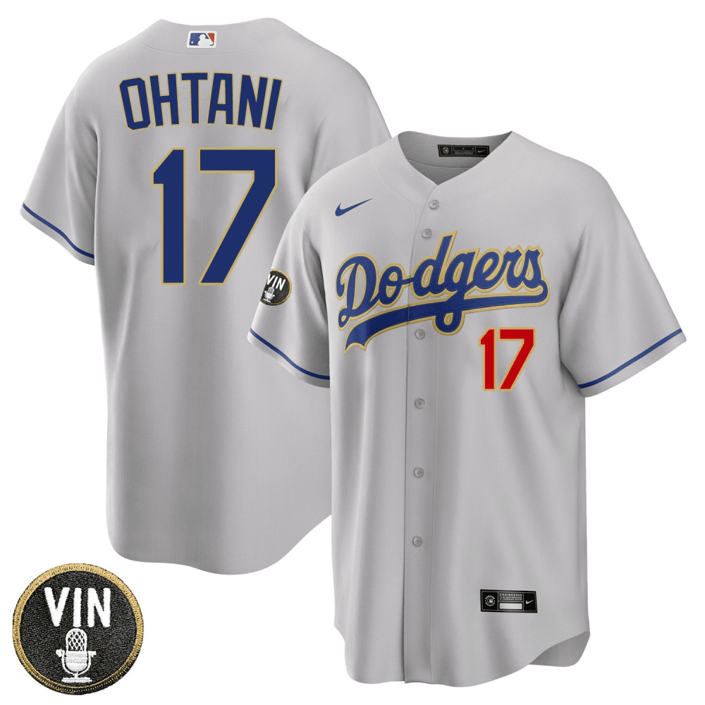 Men’s Shohei Ohtani Los Angeles Vin Scully Patch Jersey