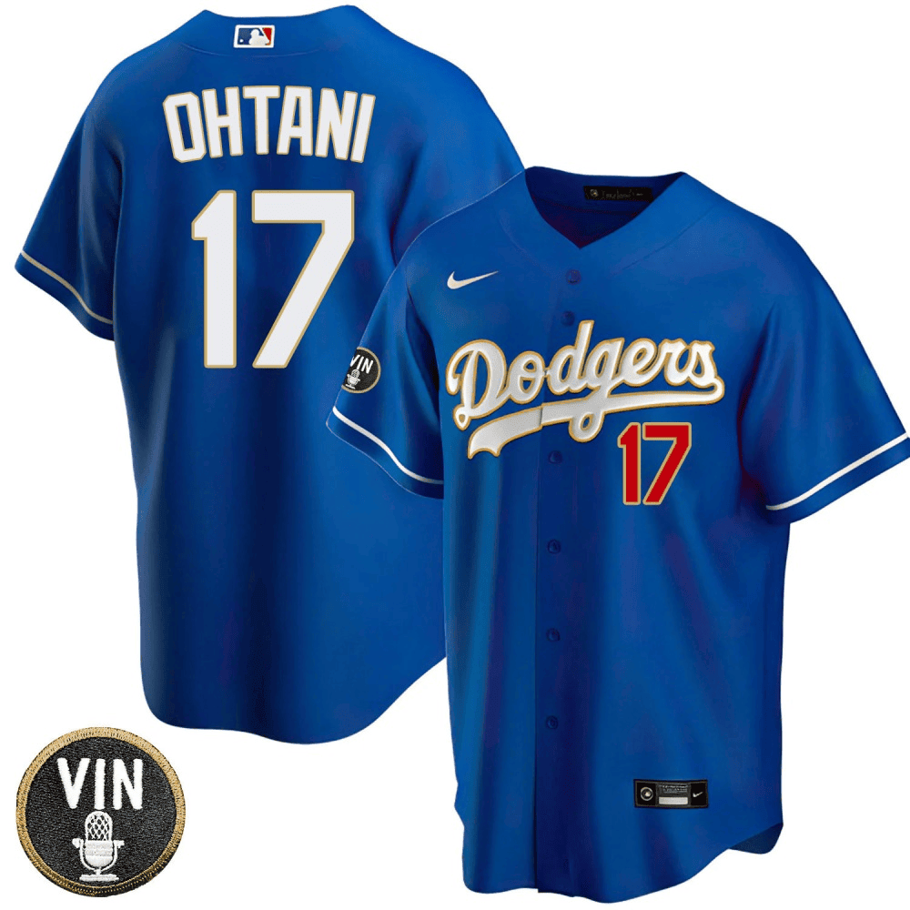 Men’s Shohei Ohtani Los Angeles Vin Scully Patch Jersey