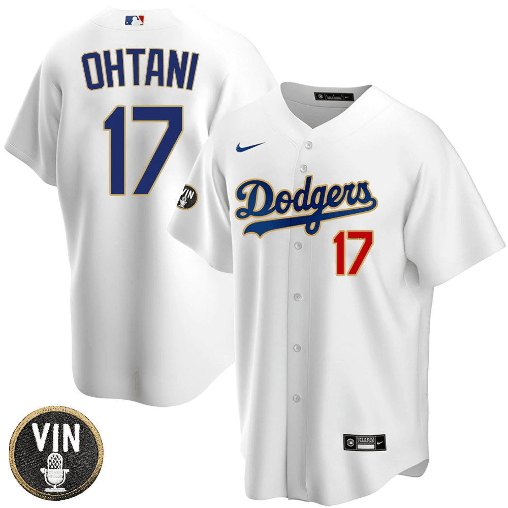 Men’s Shohei Ohtani Los Angeles Vin Scully Patch Jersey