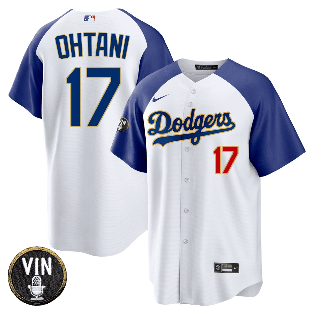 Men’s Shohei Ohtani Los Angeles Vin Scully Patch Jersey