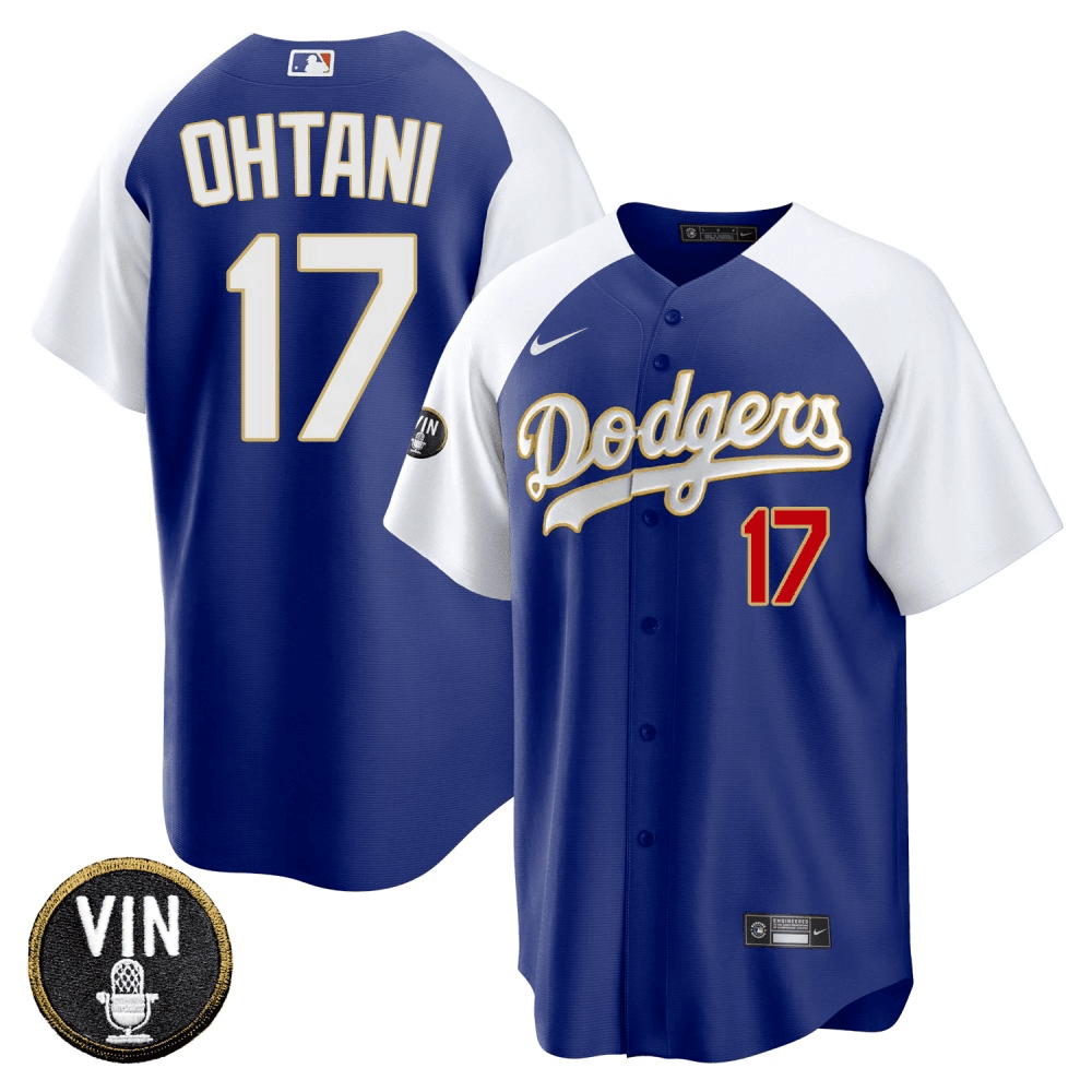 Men’s Shohei Ohtani Los Angeles Vin Scully Patch Jersey