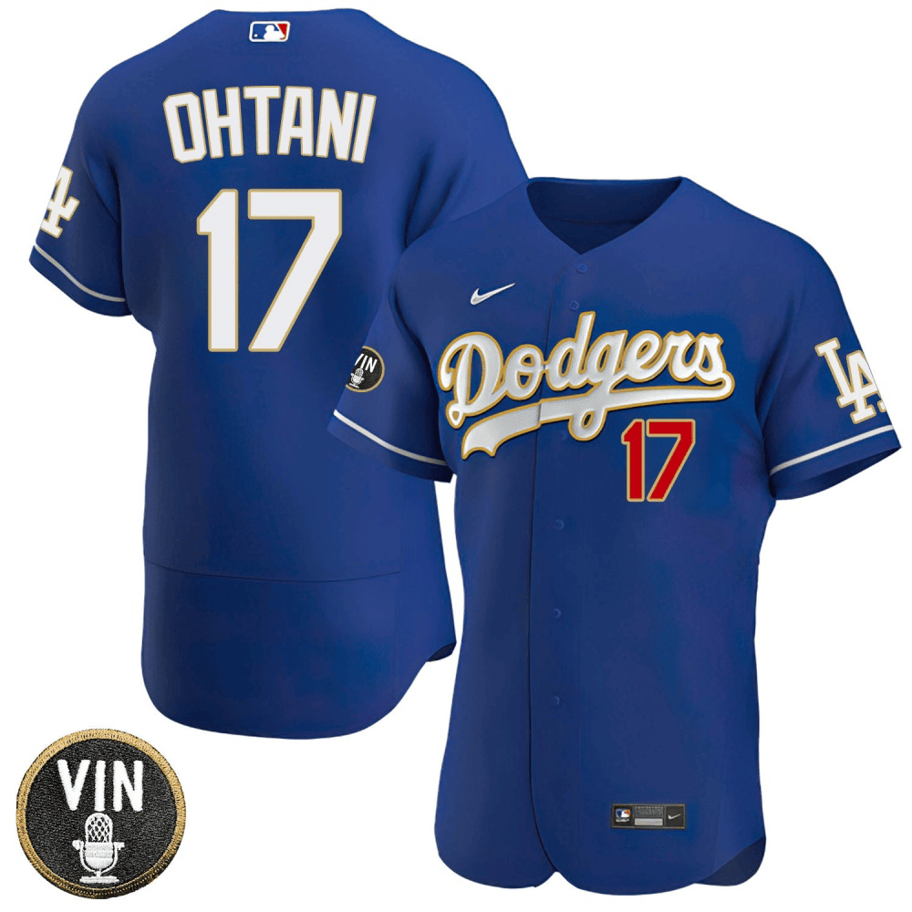 Men’s Shohei Ohtani Los Angeles Vin Scully Patch Jersey