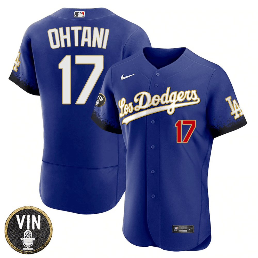 Men’s Shohei Ohtani City Connect Vin Scully Patch Jersey