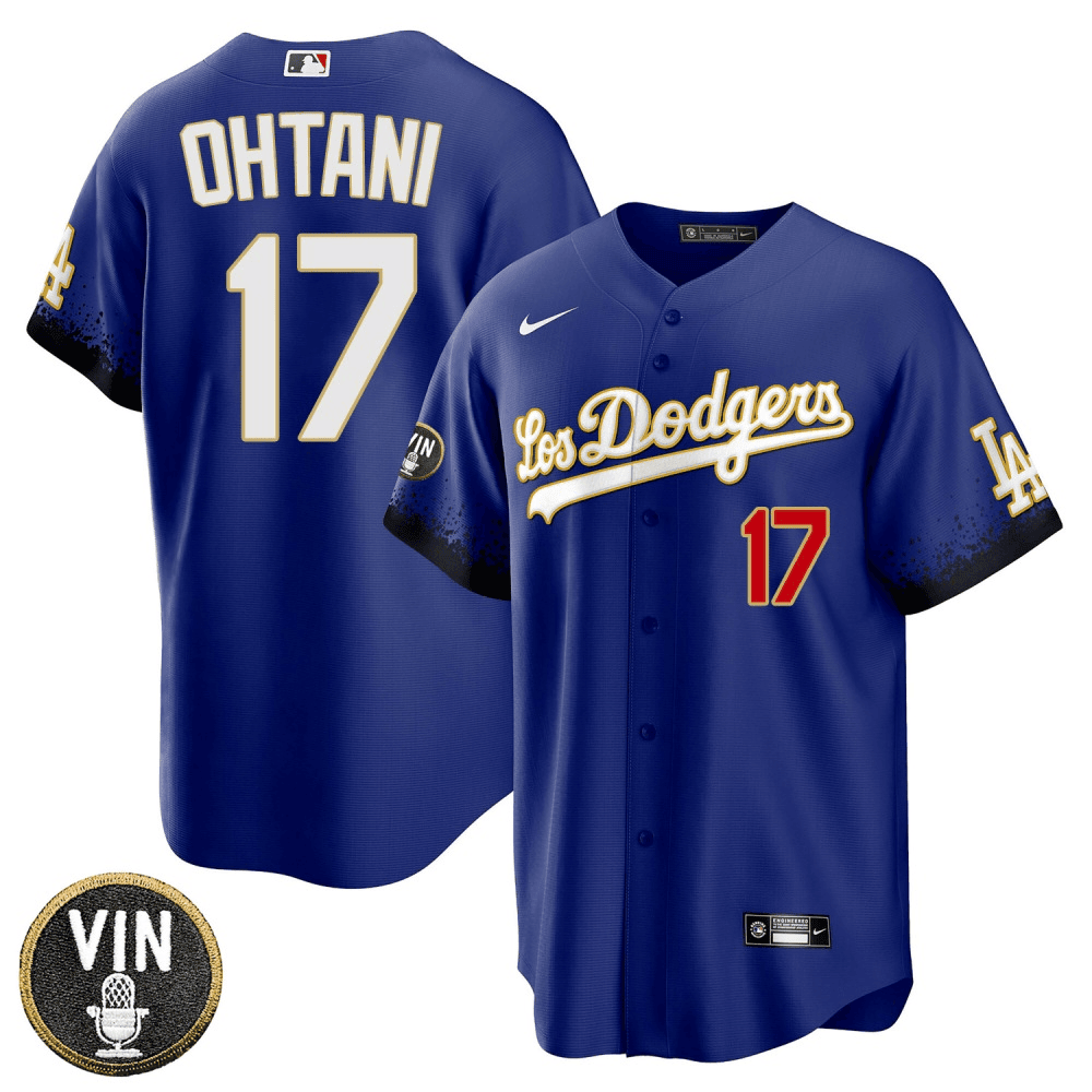 Men’s Shohei Ohtani City Connect Vin Scully Patch Jersey