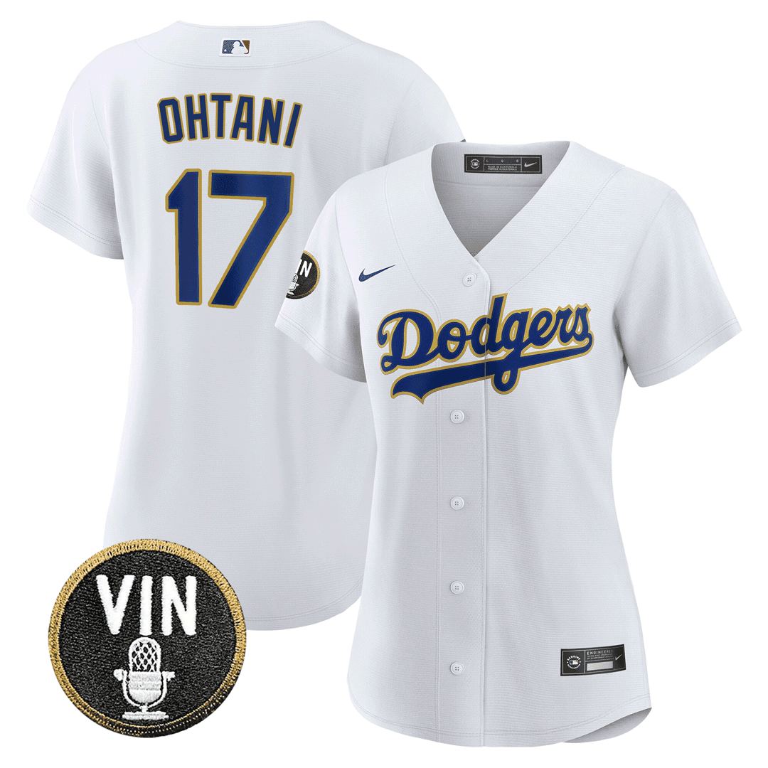 Women’s Shohei Ohtani Vin Scully Patch Jersey