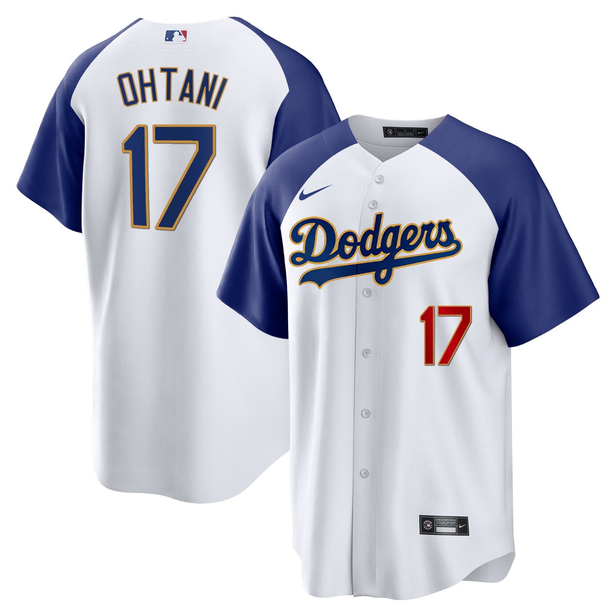 Shohei Ohtani Los Angeles Gold Trim Cool Base Jersey