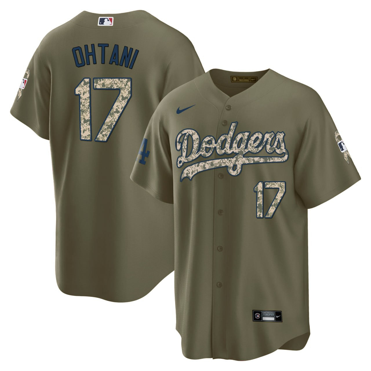 Shohei Ohtani Los Angeles Salute To Service Olive Jersey