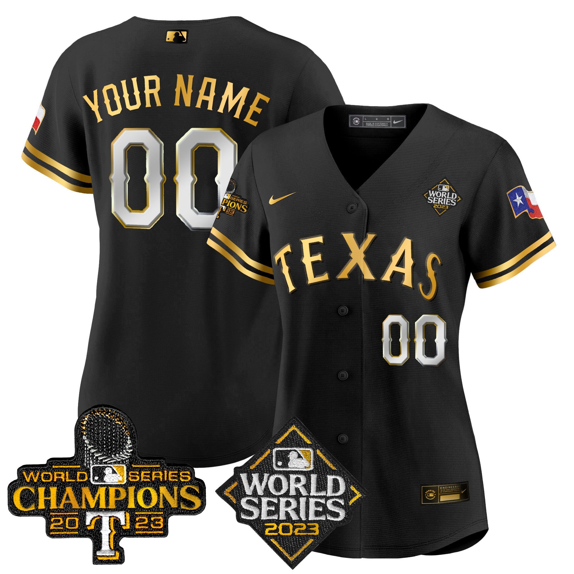 Texas 2023 World Series Champions Cool Base Custom Jersey V4