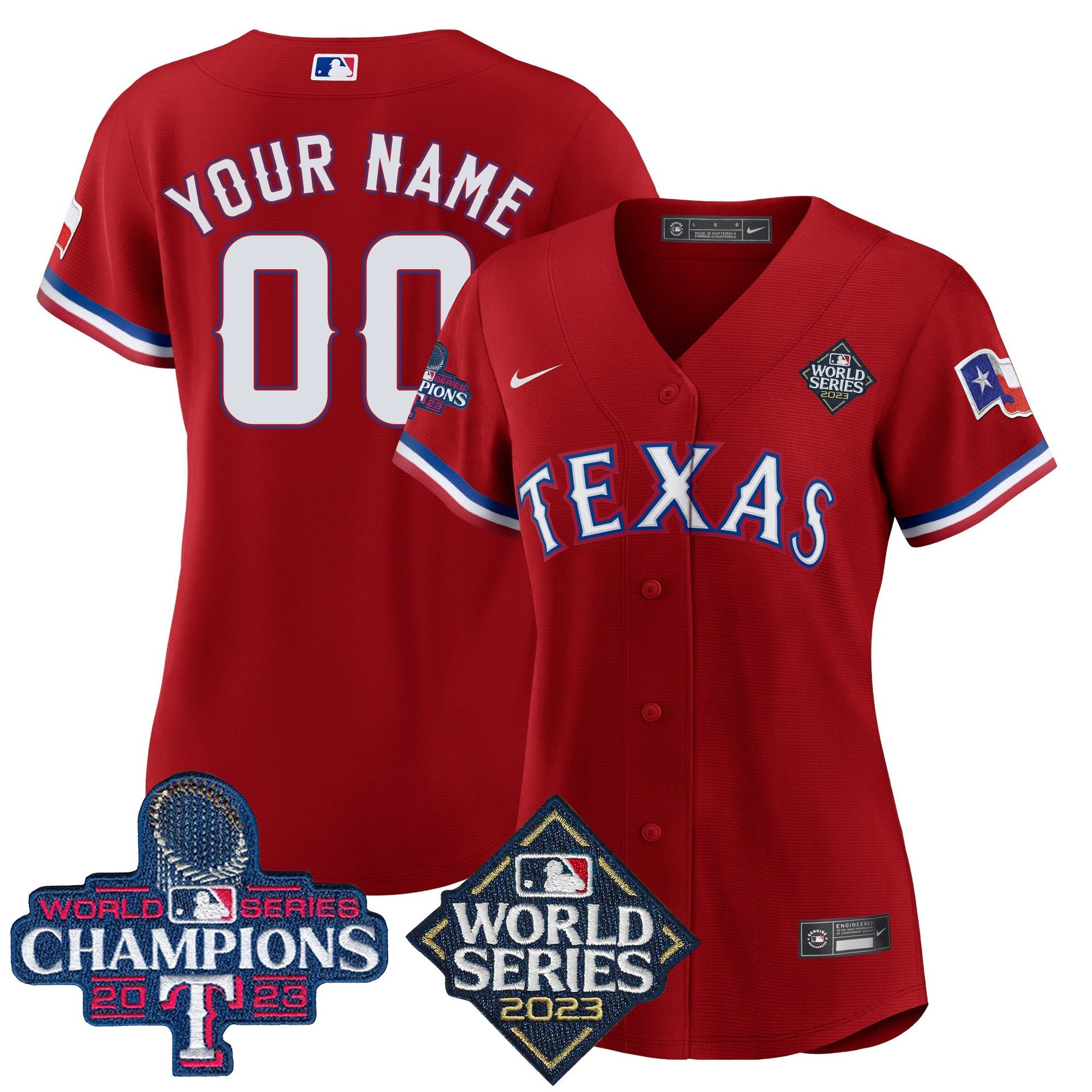 Texas 2023 World Series Champions Cool Base Custom Jersey V4