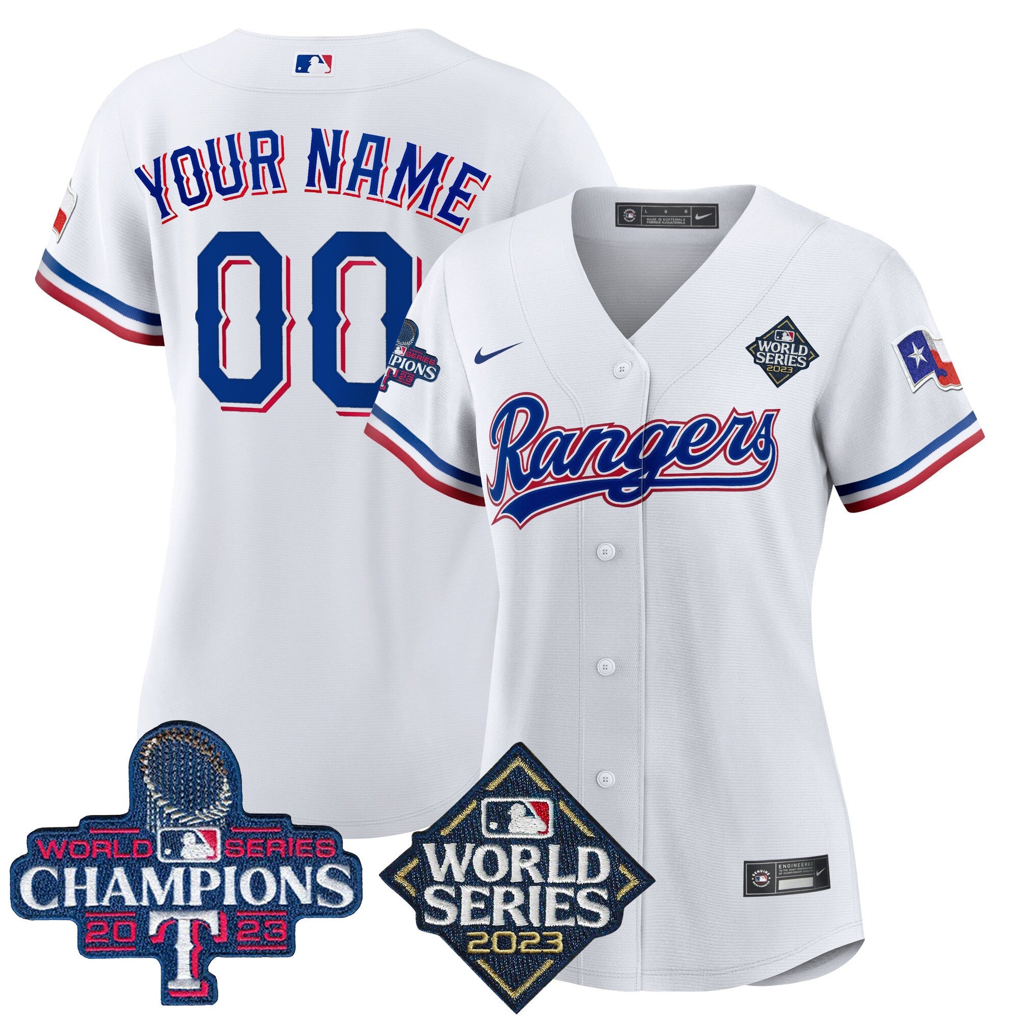 Texas 2023 World Series Champions Flex Base Custom Jersey V4