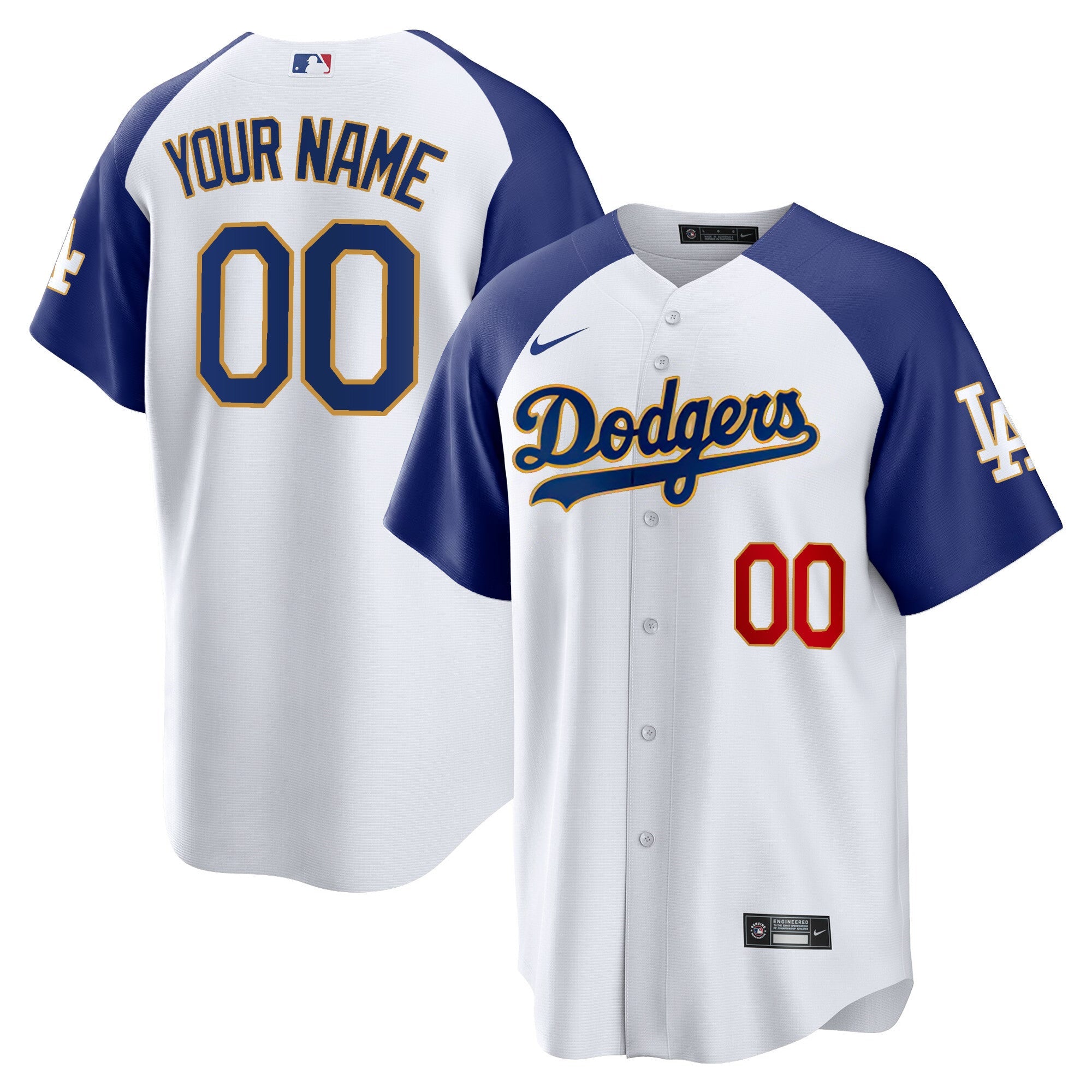 Los Angeles Gold Trim Cool Base Custom Jersey