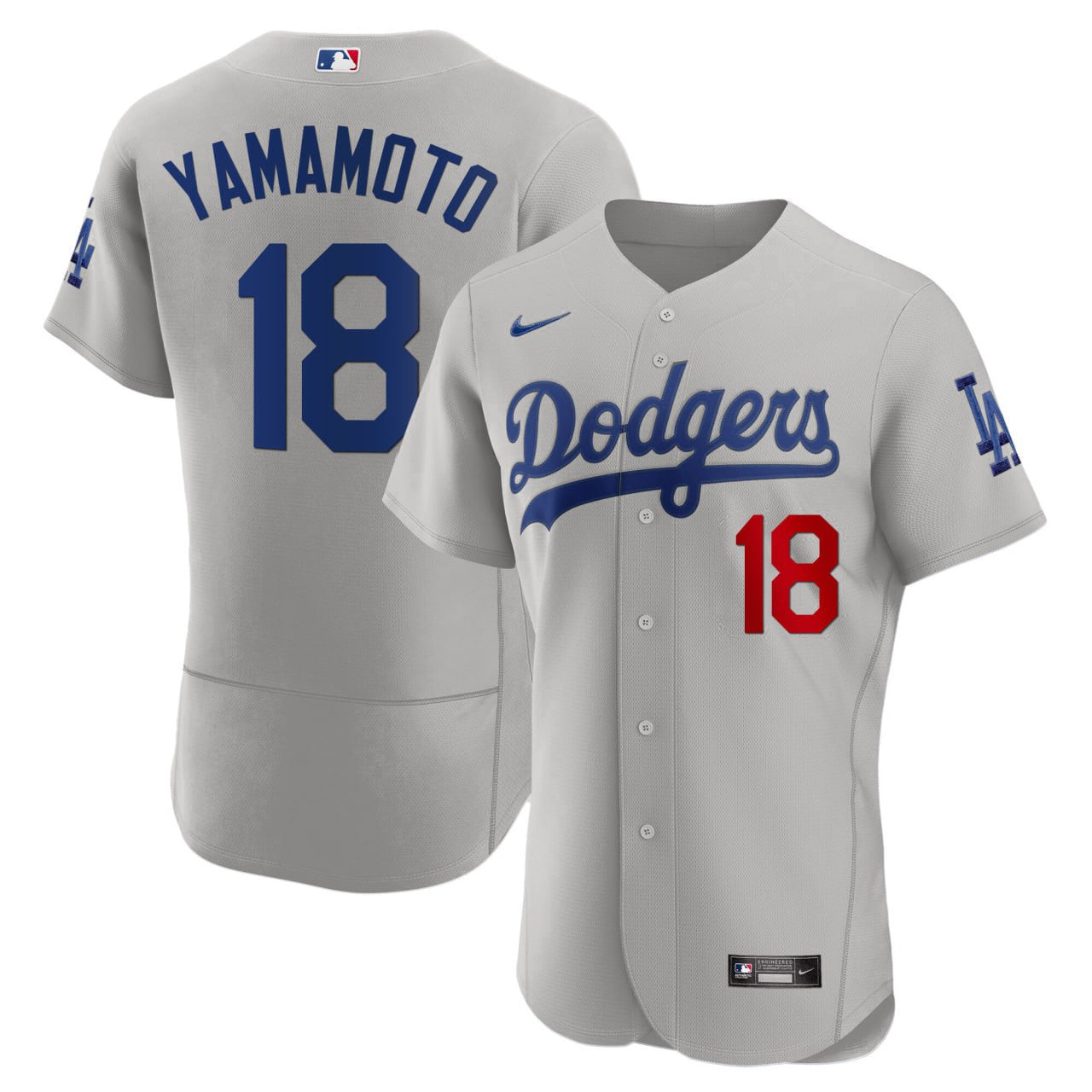 Yoshinobu Yamamoto Los Angeles Gray Jersey