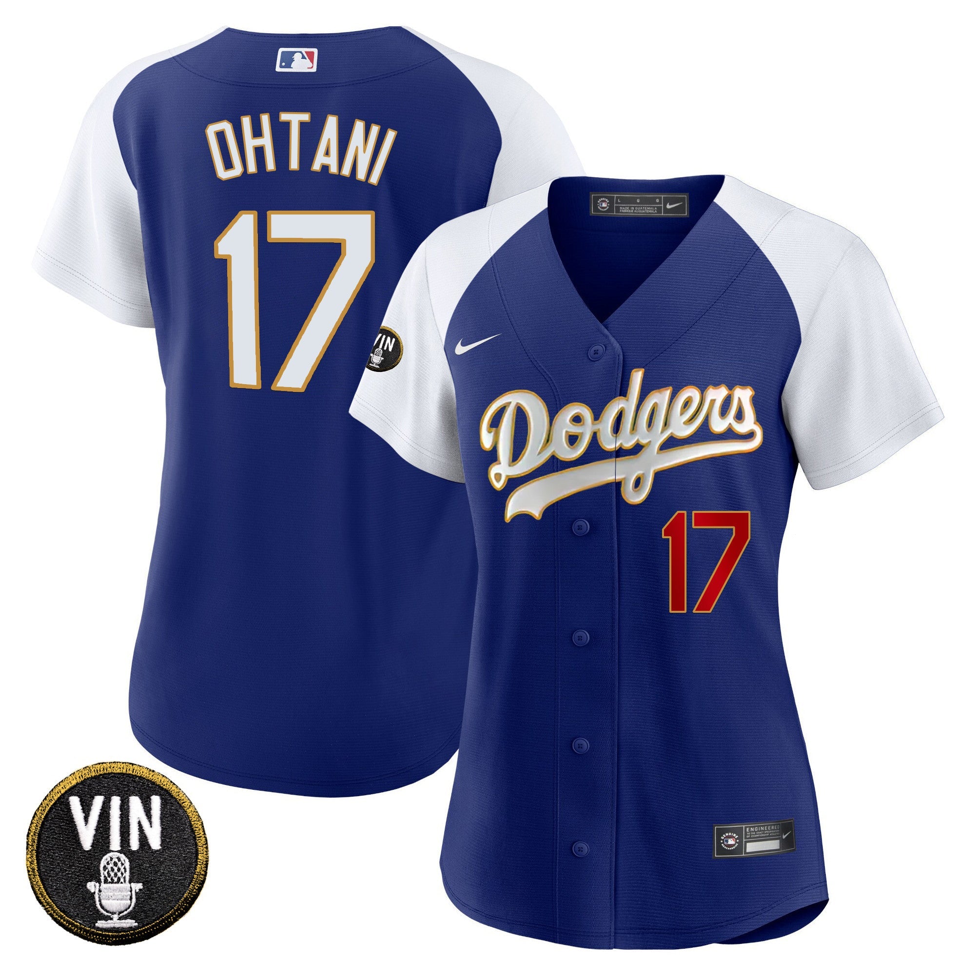 Women’s Vin Scully Patch Gold Trim Jersey