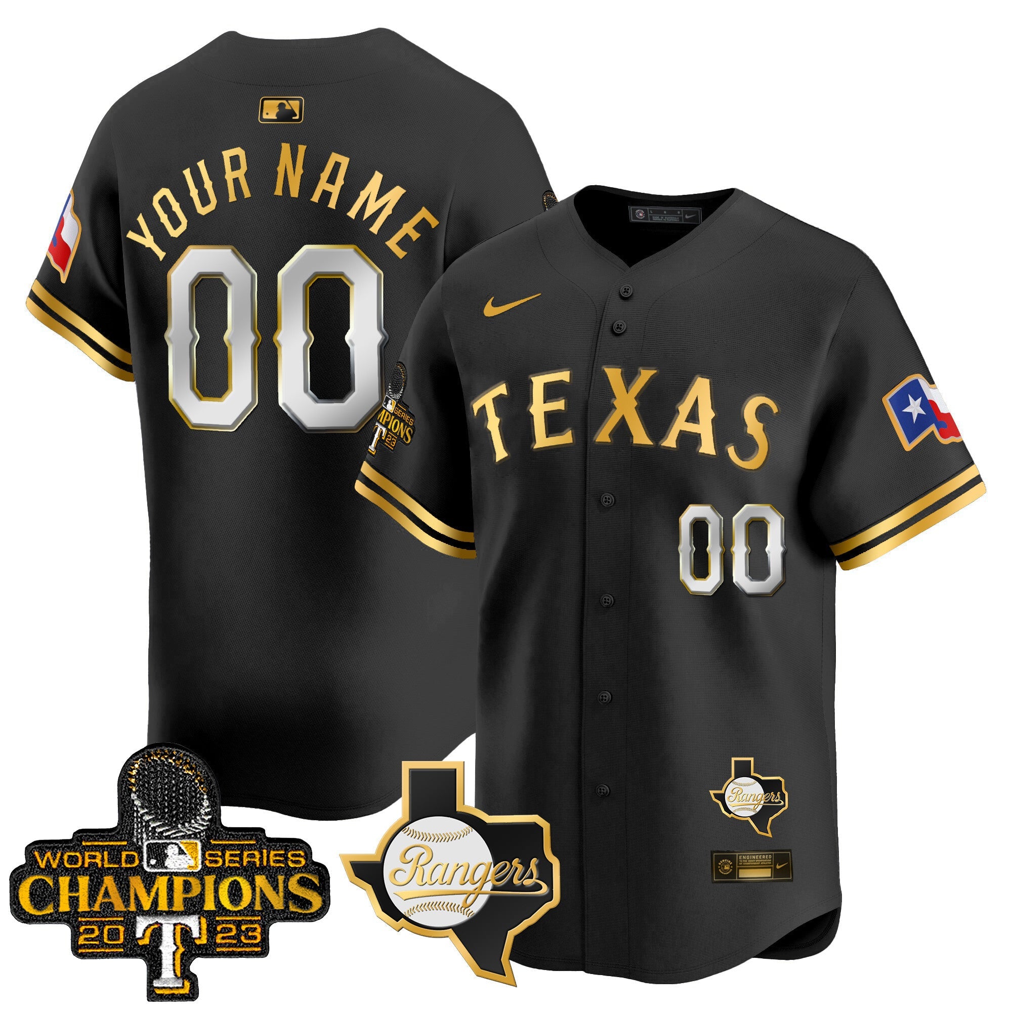 Texas World Series Champions Vapor Premier Limited Custom Jersey V2
