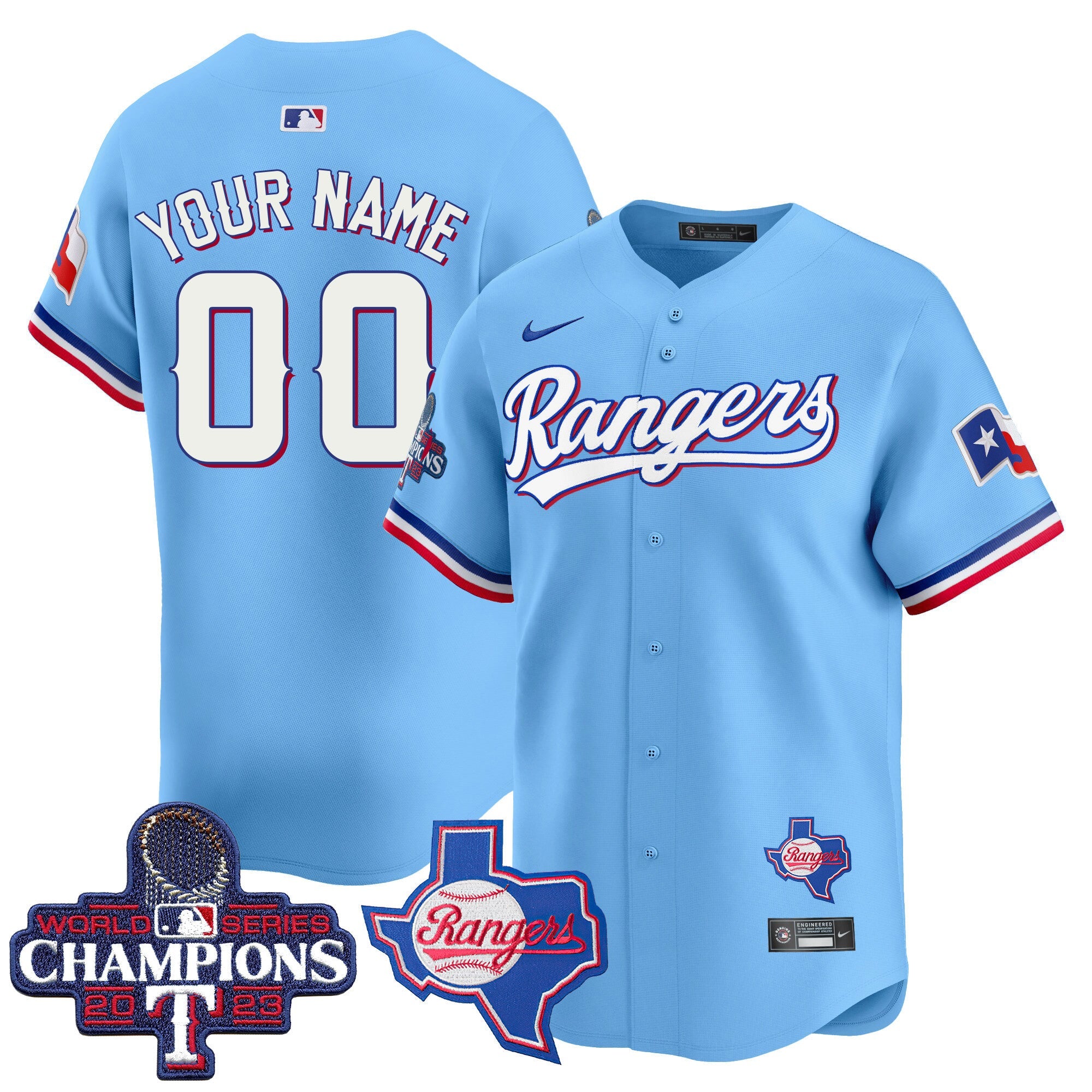 Texas World Series Champions Vapor Premier Limited Custom Jersey V2