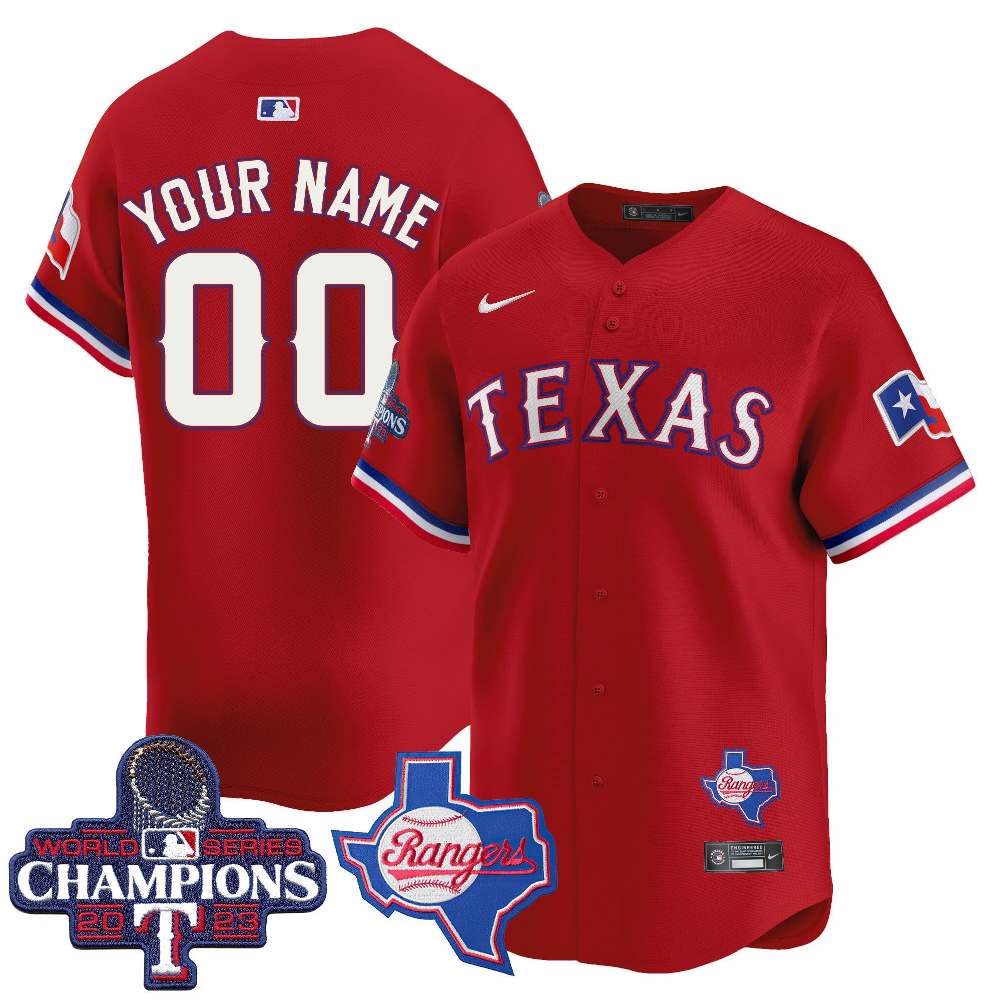 Texas World Series Champions Vapor Premier Limited Custom Jersey V2