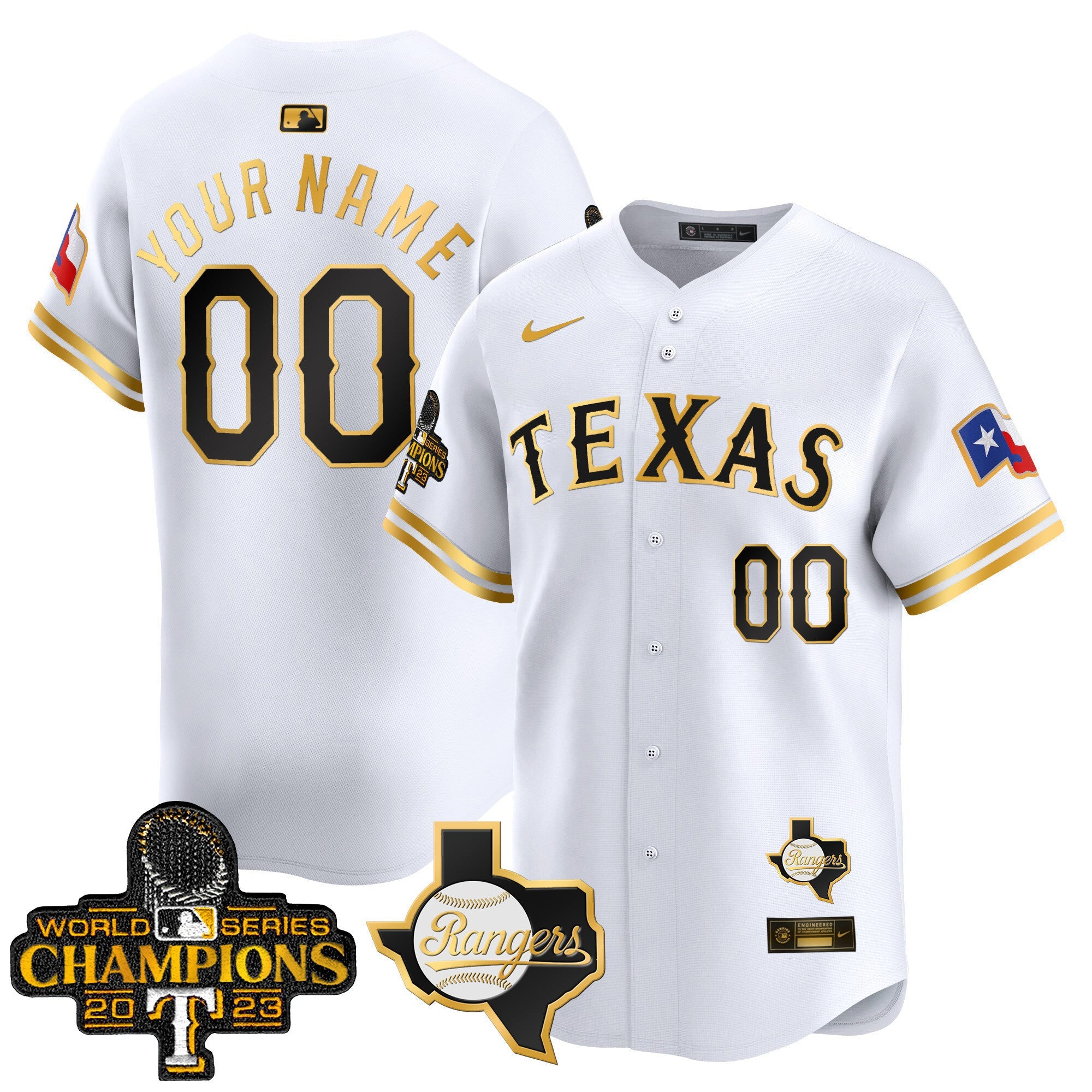 Texas World Series Champions Vapor Premier Limited Custom Jersey V2