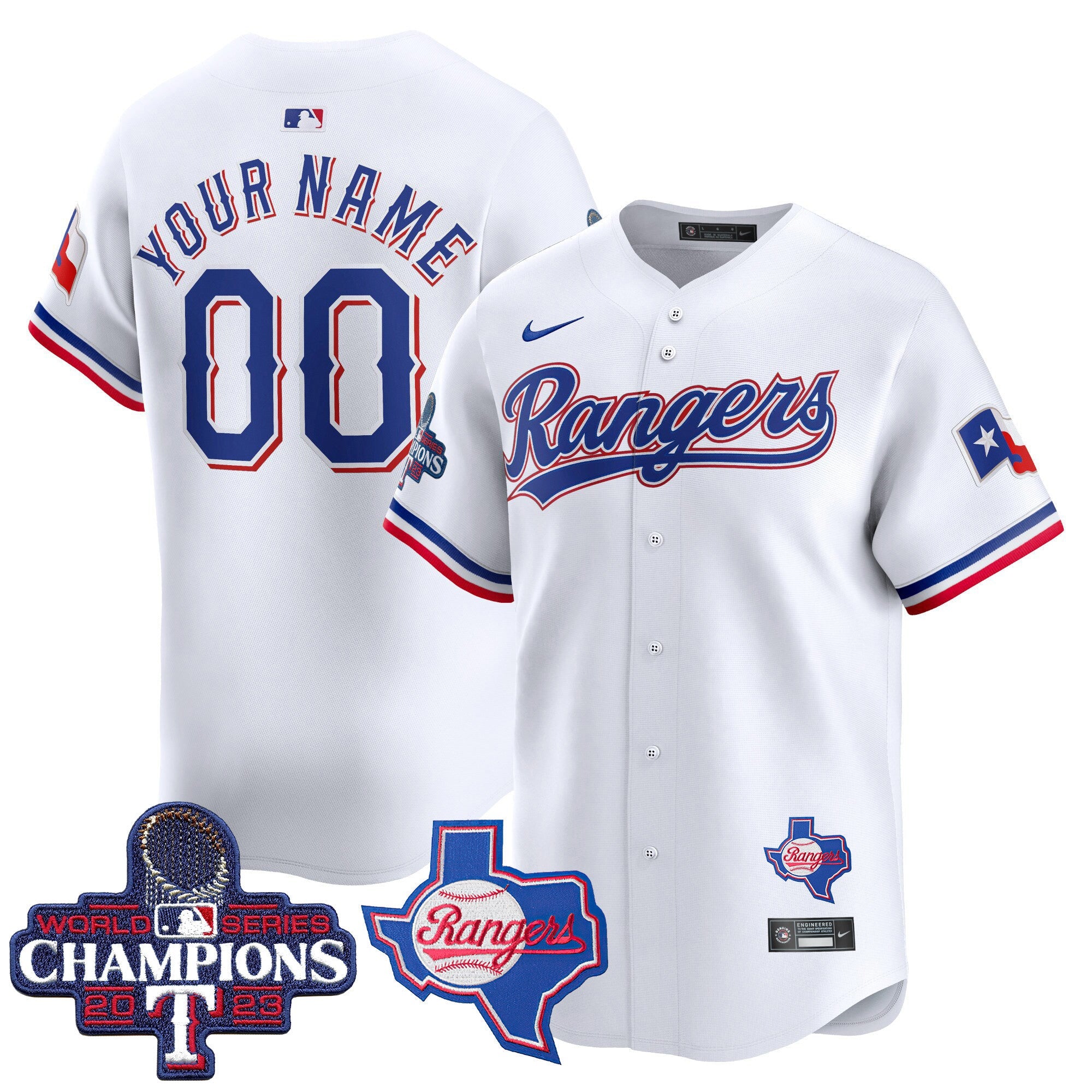 Texas World Series Champions Vapor Premier Limited Custom Jersey V2