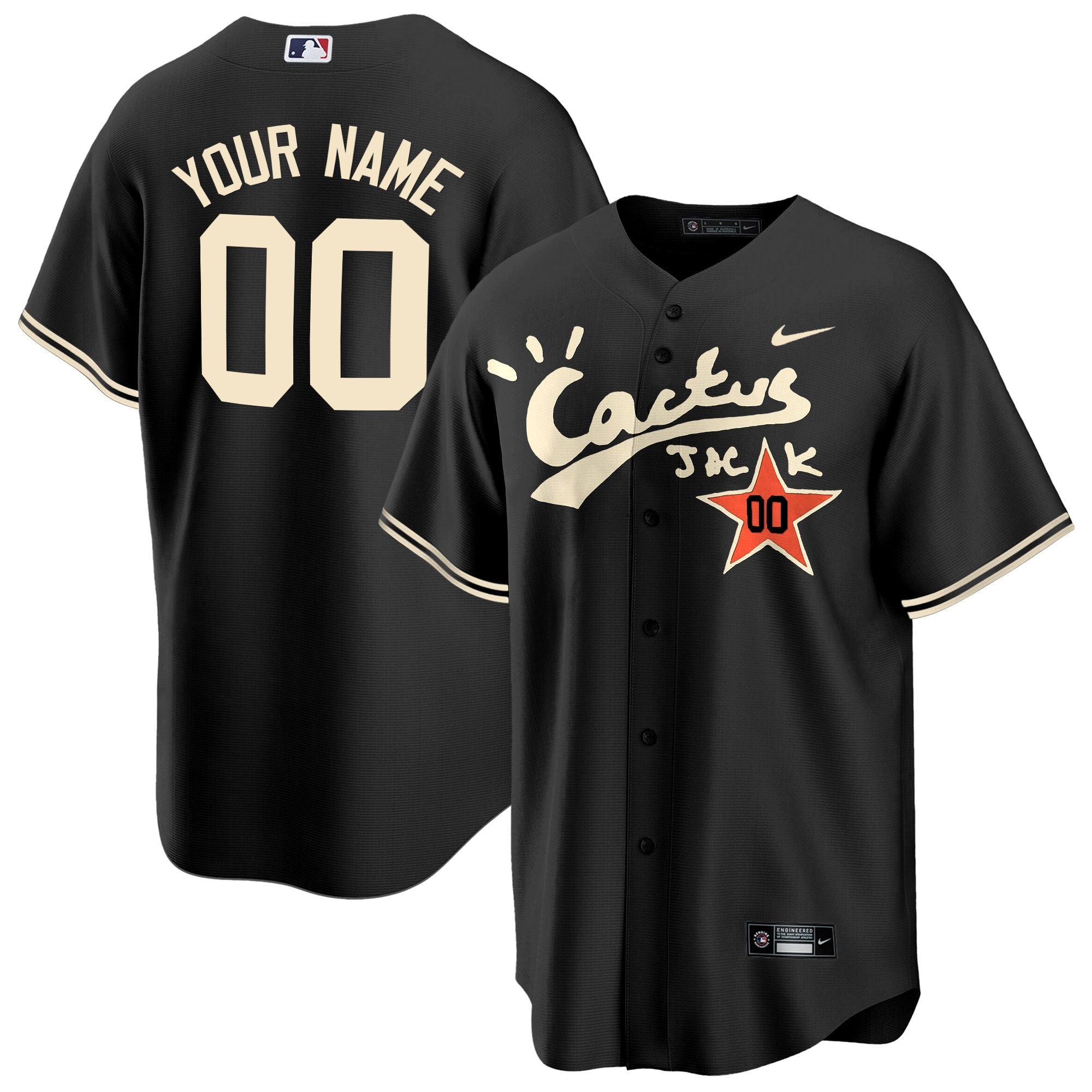 Houston Cactus Jack Cool Base Custom Jersey V2 – Stitched