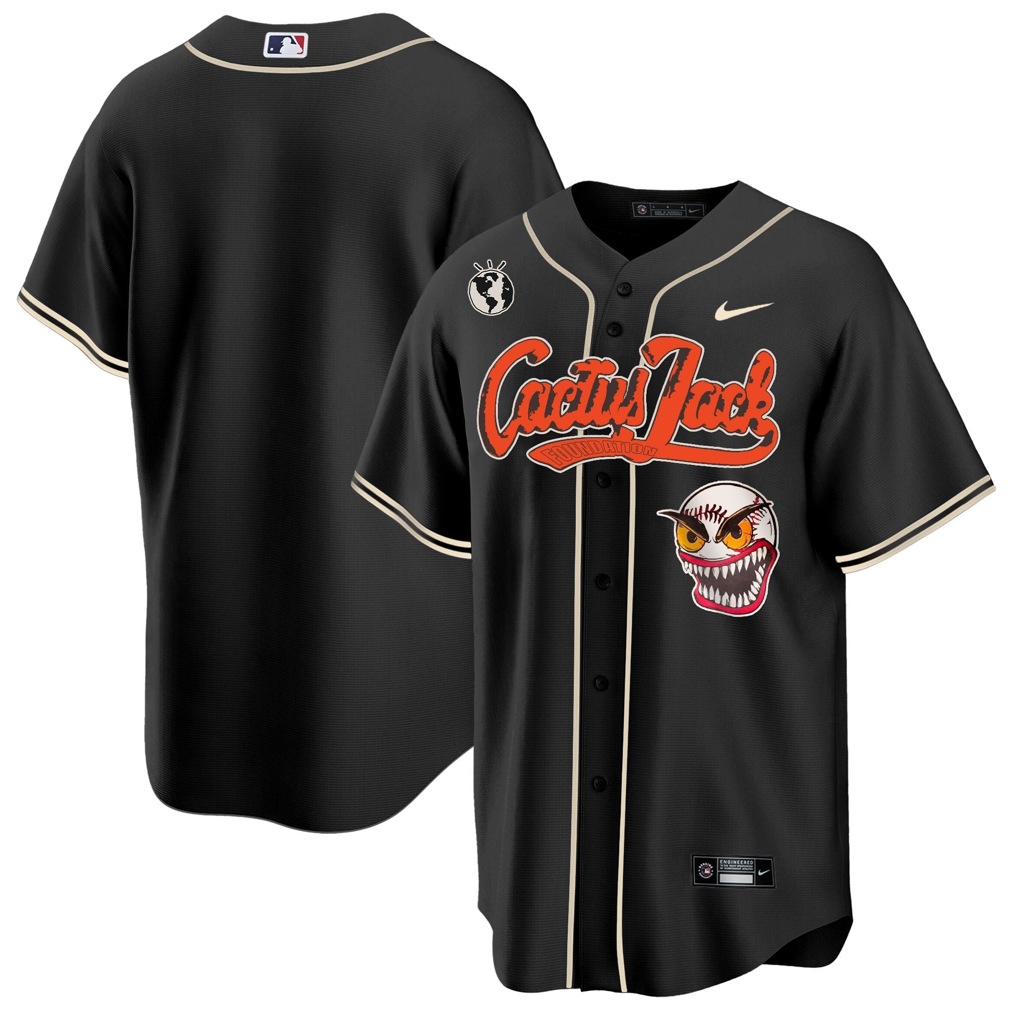 Men’s Houston Cactus Jack Cool Base Jersey – Stitched