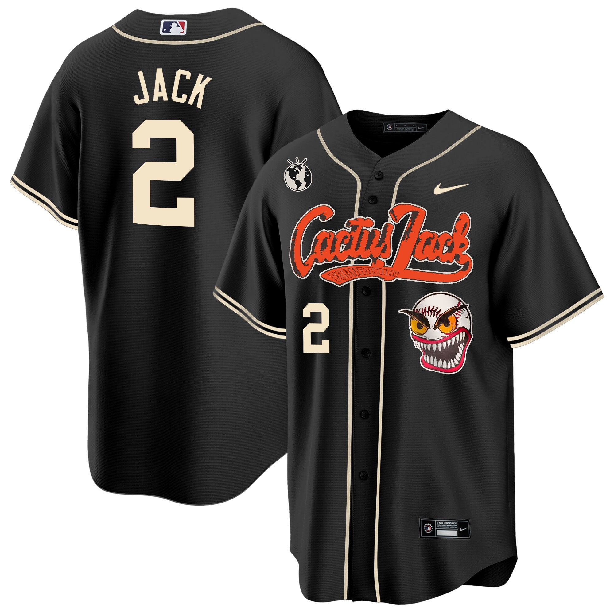 Men’s Houston Cactus Jack Cool Base Jersey – Stitched