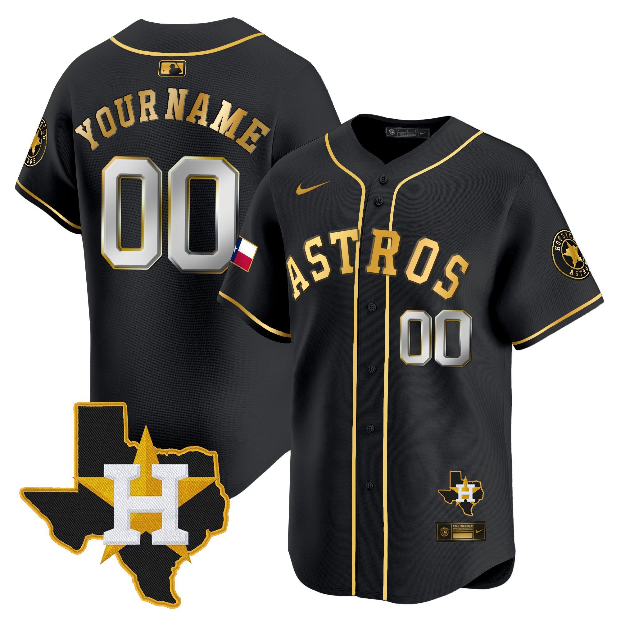 Houston Texas Patch Vapor Premier Limited Custom Jersey