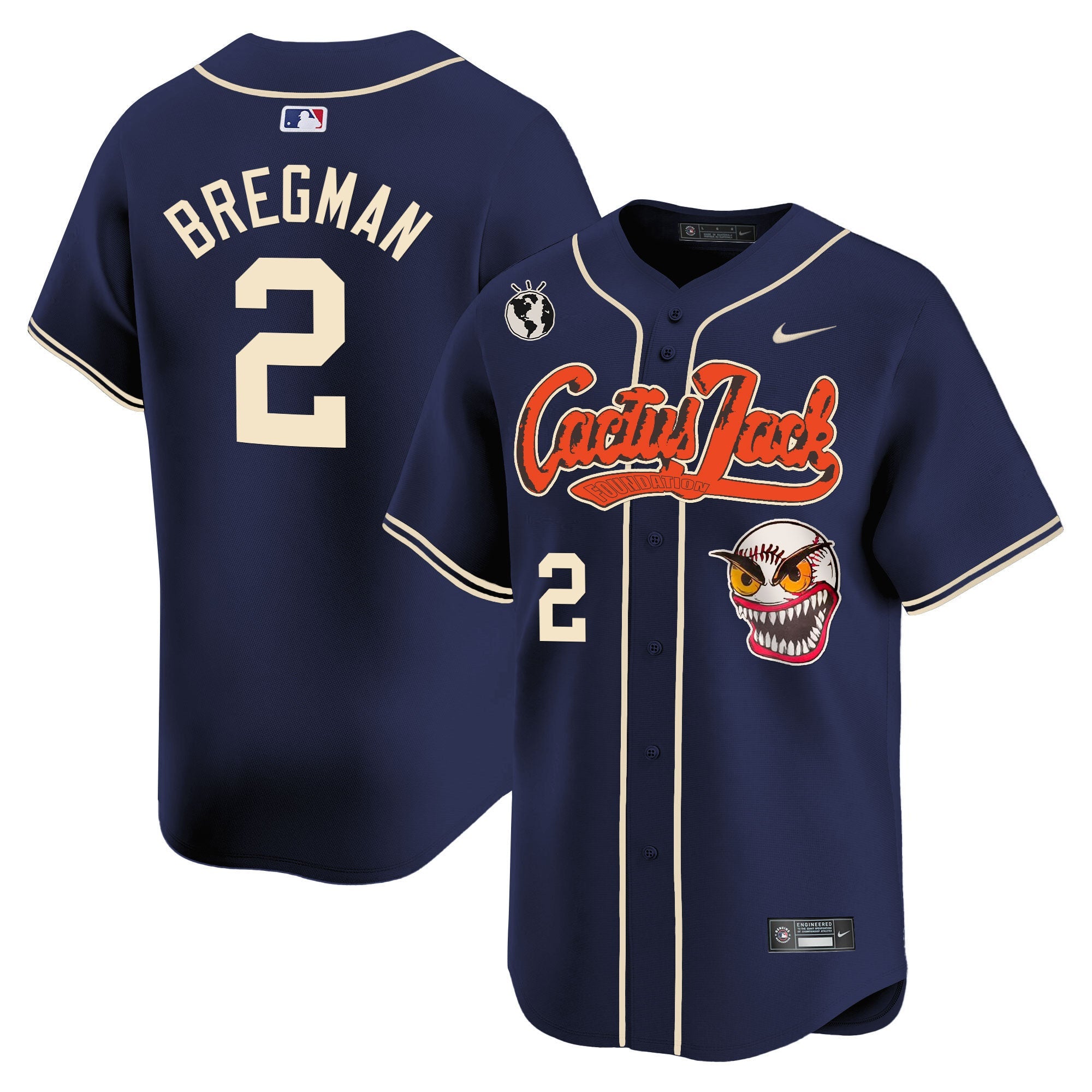 Men’s Houston Cactus Jack Vapor Premier Limited Jersey – Stitched