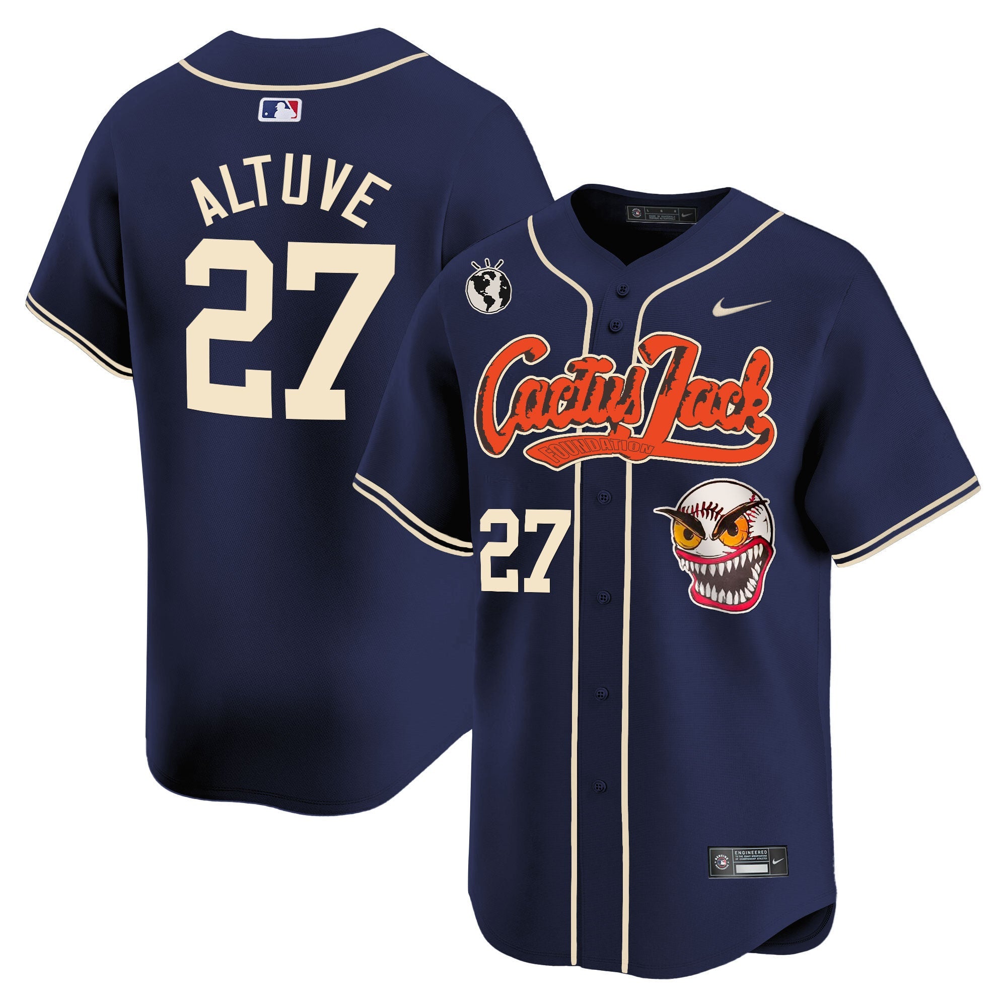 Men’s Houston Cactus Jack Vapor Premier Limited Jersey – Stitched