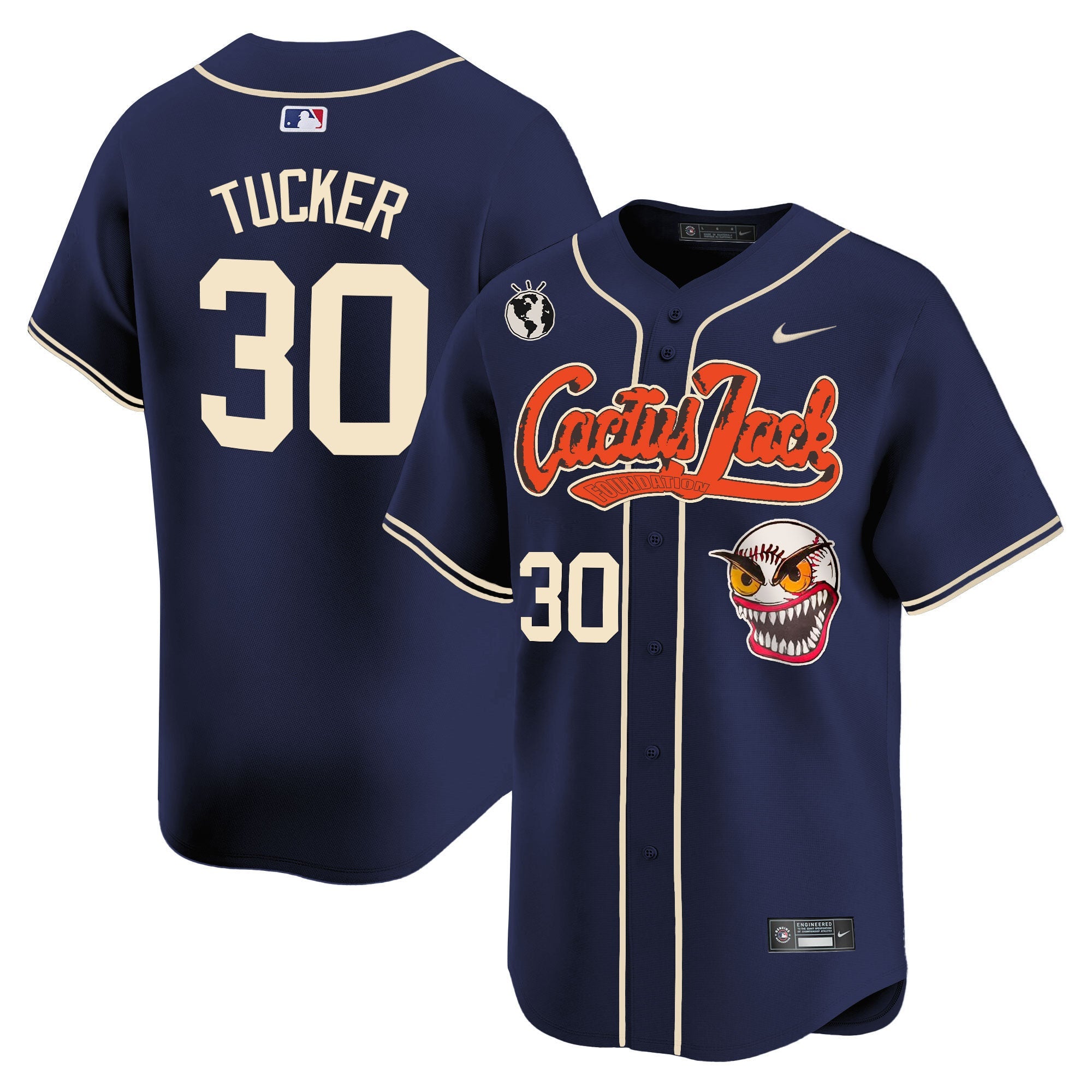 Men’s Houston Cactus Jack Vapor Premier Limited Jersey – Stitched