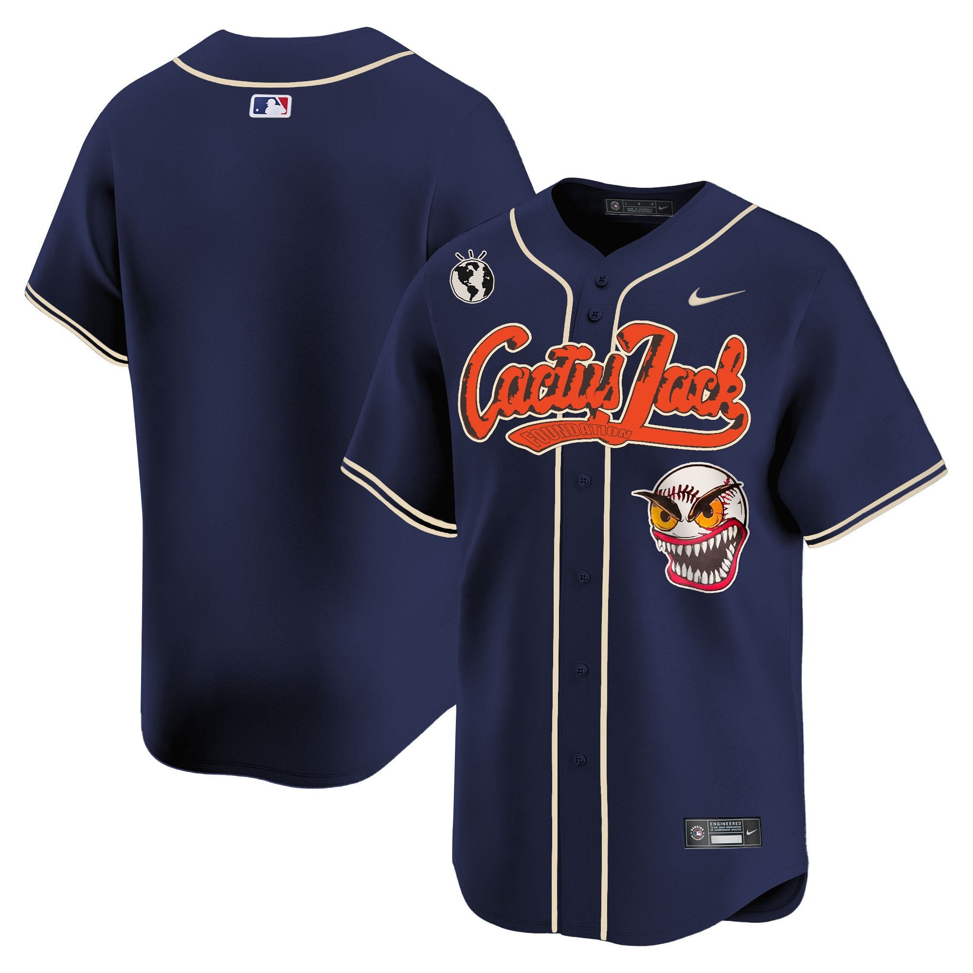 Men’s Houston Cactus Jack Vapor Premier Limited Jersey – Stitched