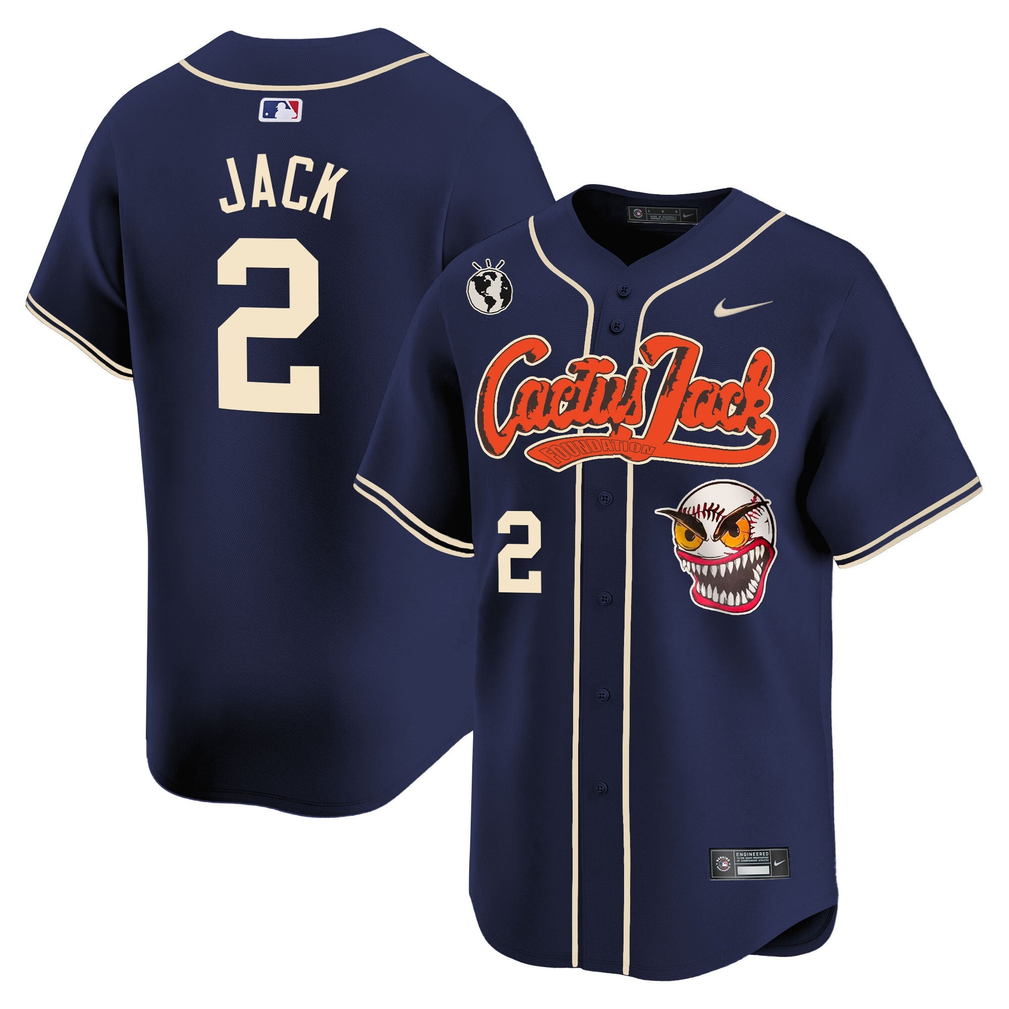 Men’s Houston Cactus Jack Vapor Premier Limited Jersey – Stitched