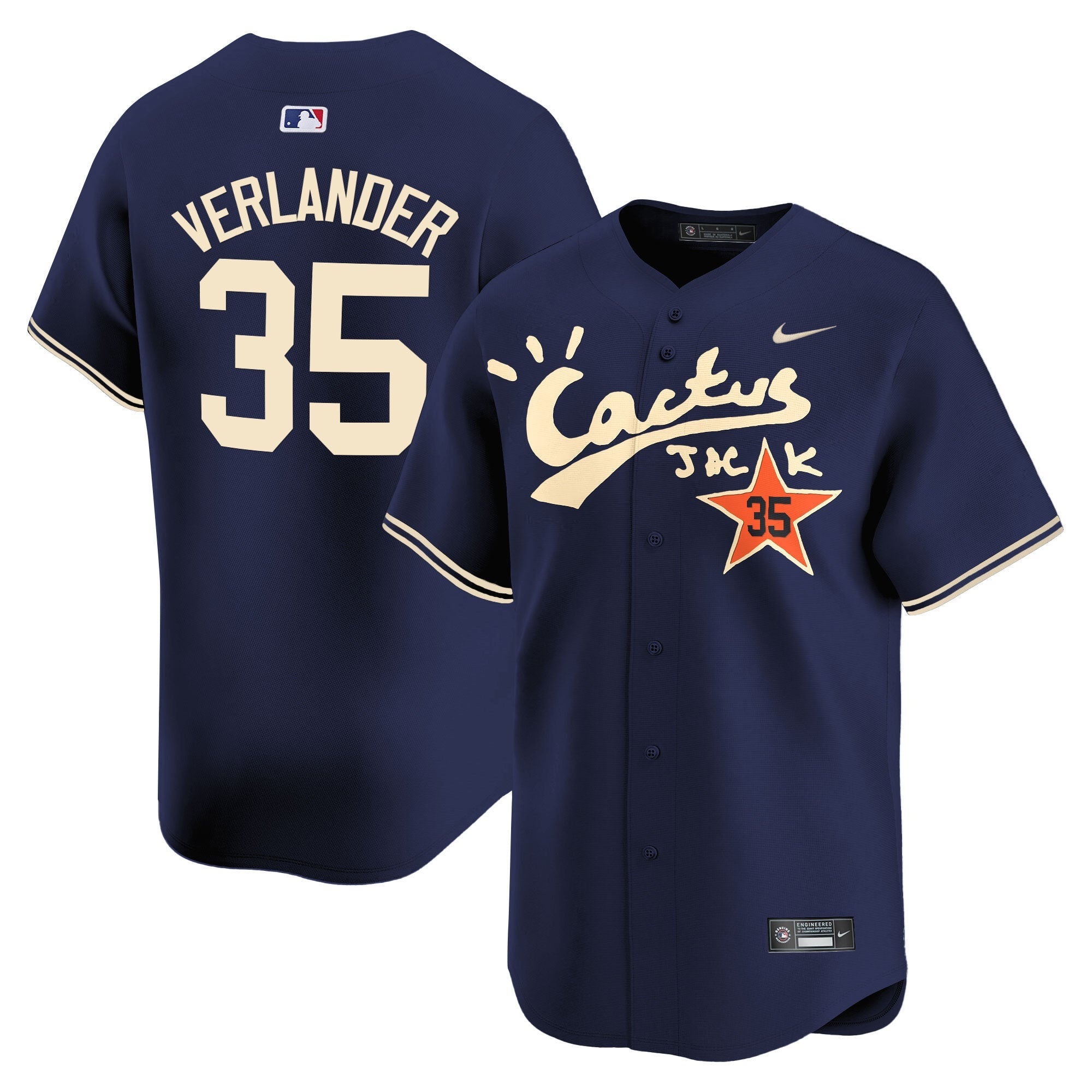 Men’s Houston Cactus Jack Vapor Premier Limited Jersey V2 – Stitched