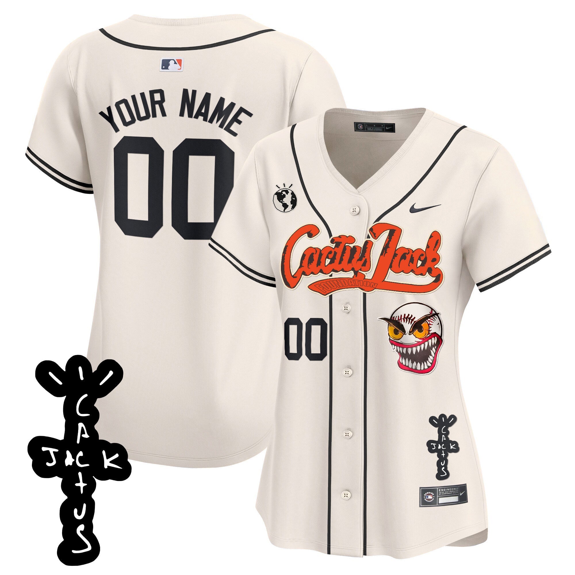 Houston Cactus Jack Patch Vapor Premier Limited Custom Jersey – Stitched