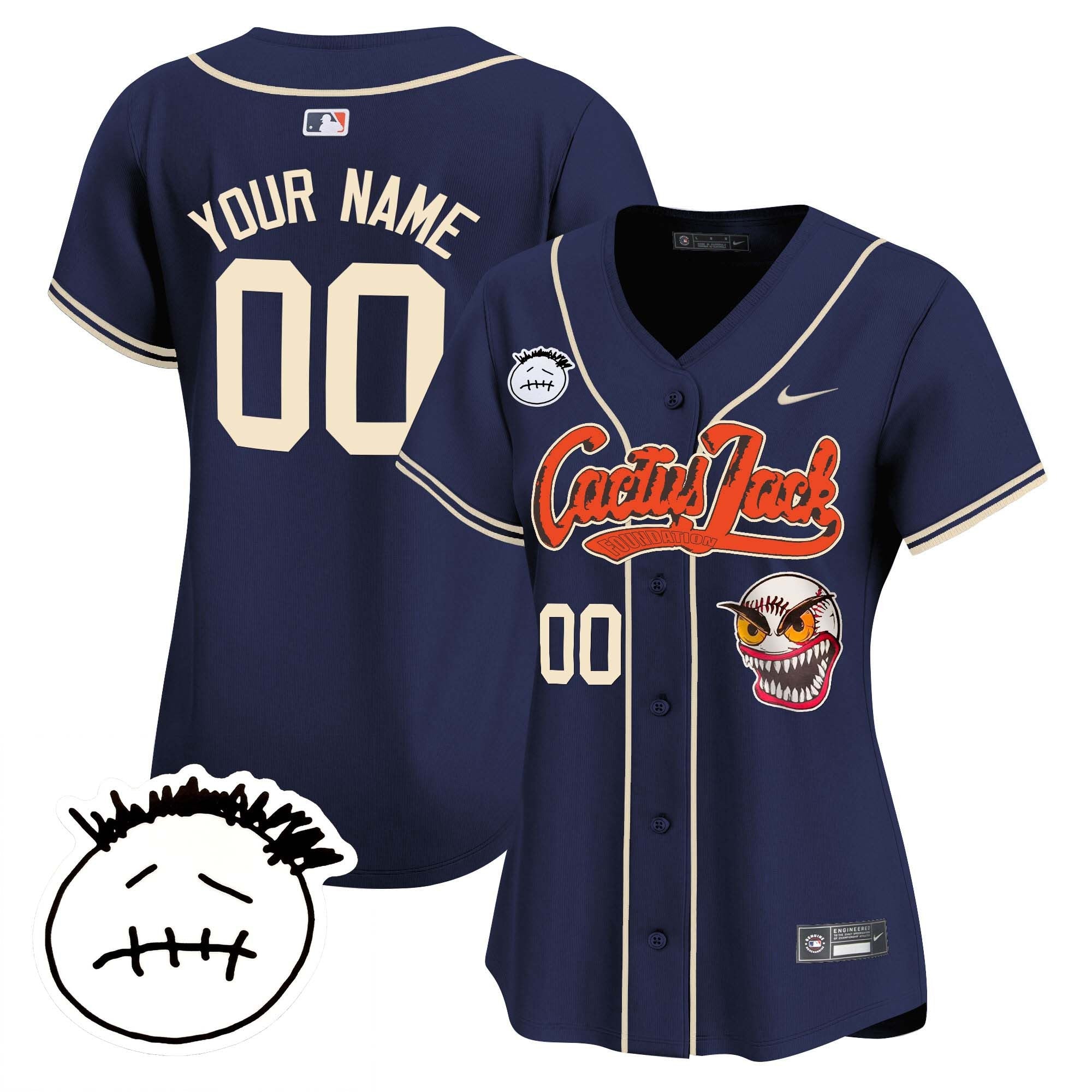 Houston Cactus Jack Patch Vapor Premier Limited Custom Jersey V3 – Stitched