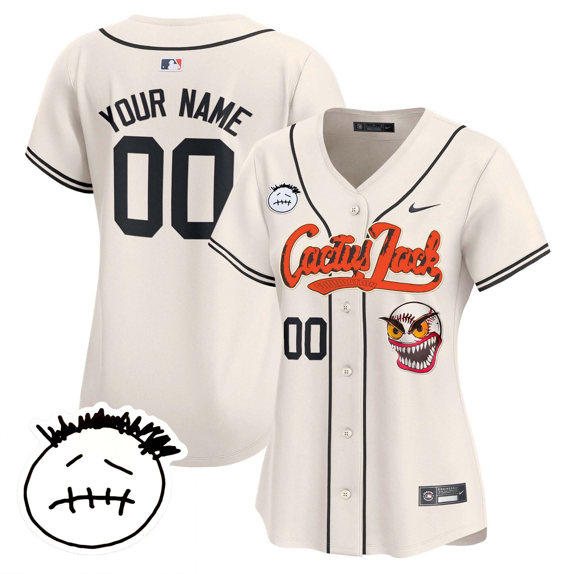 Houston Cactus Jack Patch Vapor Premier Limited Custom Jersey V3 – Stitched