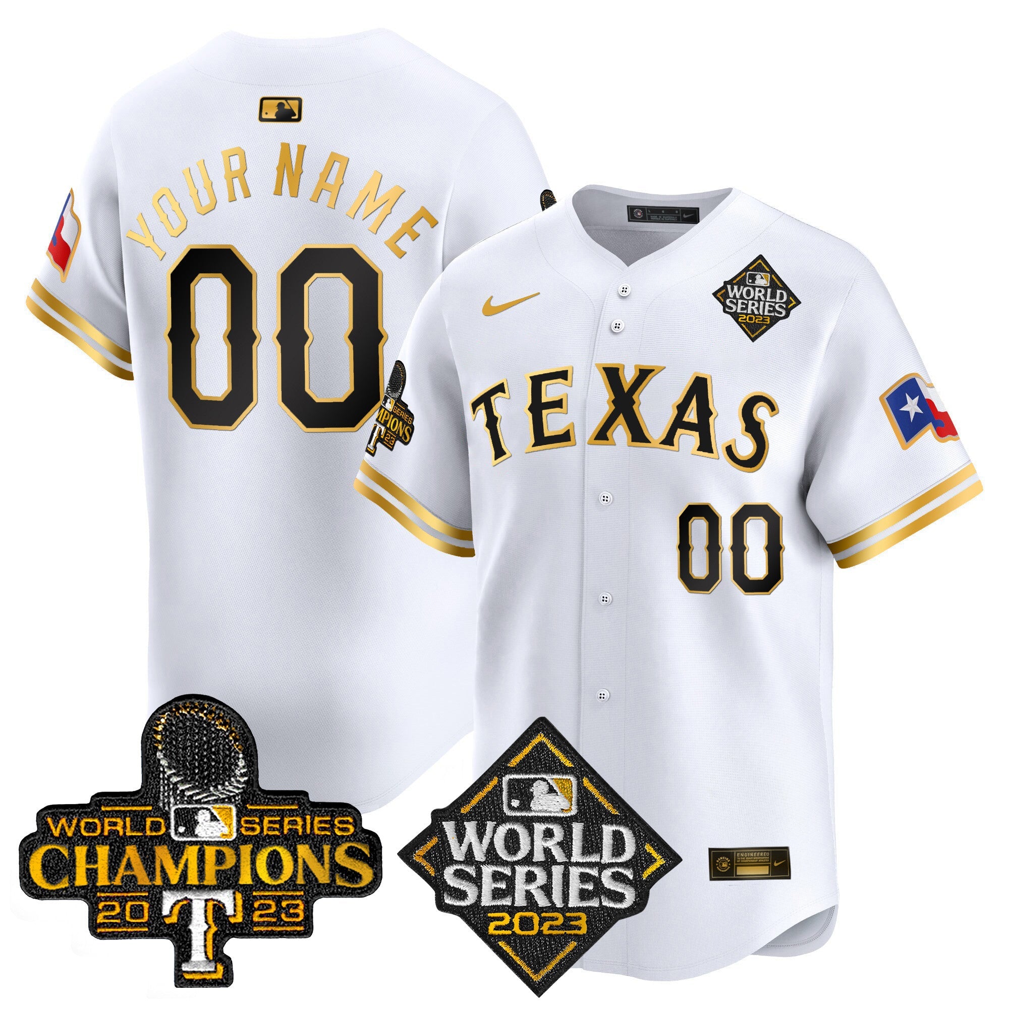 Texas World Series Champions Vapor Premier Limited Custom Jersey V4