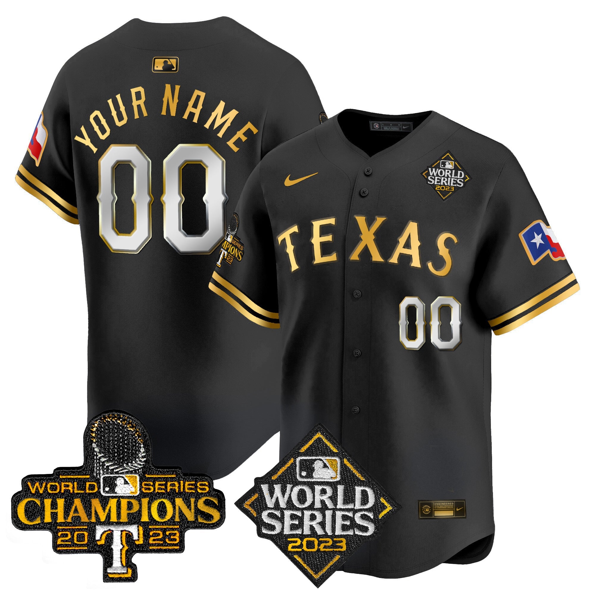 Texas World Series Champions Vapor Premier Limited Custom Jersey V4