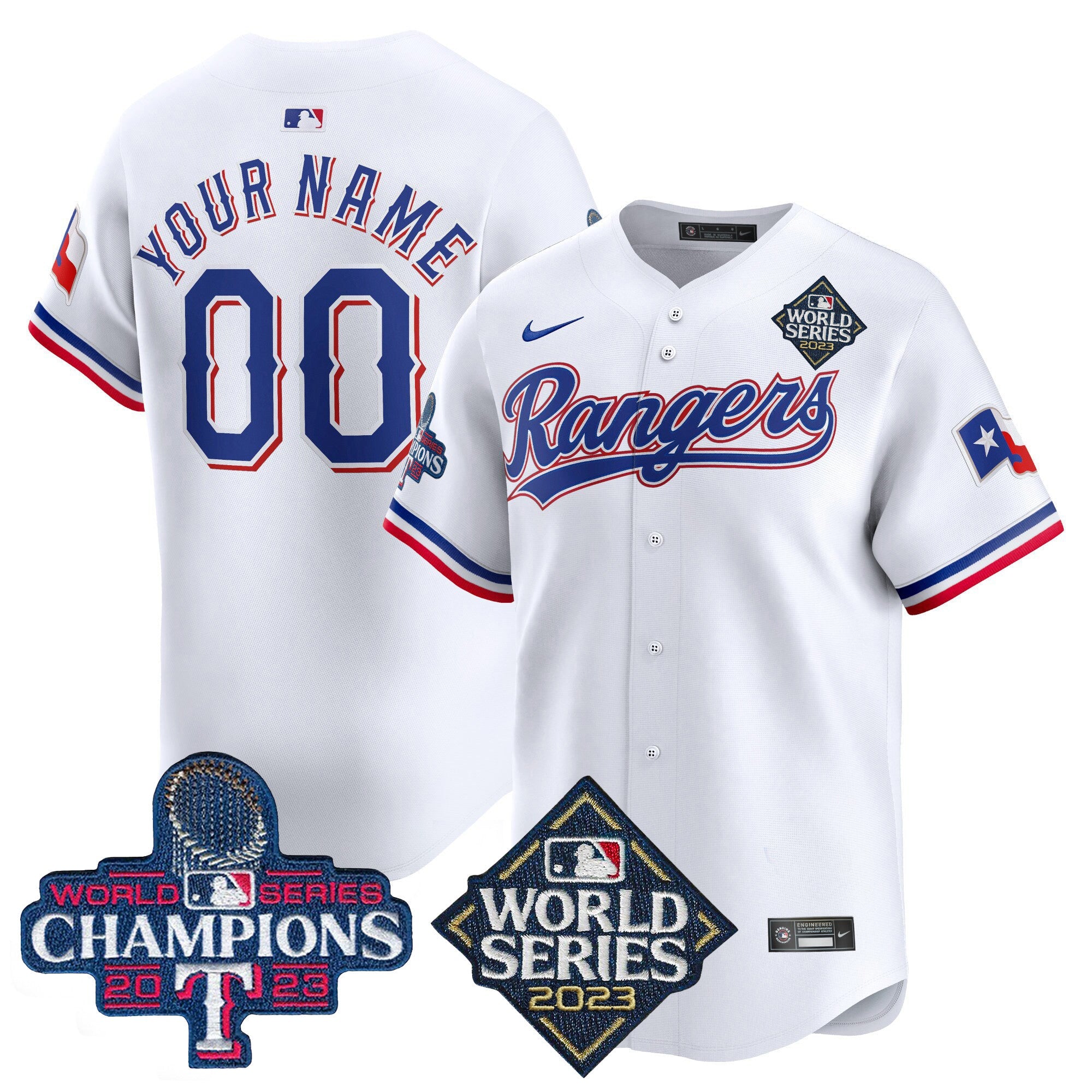 Texas World Series Champions Vapor Premier Limited Custom Jersey V4