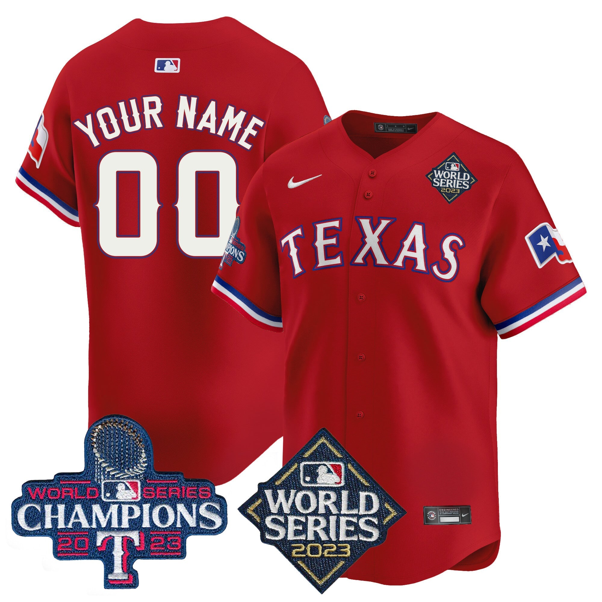 Texas World Series Champions Vapor Premier Limited Custom Jersey V4